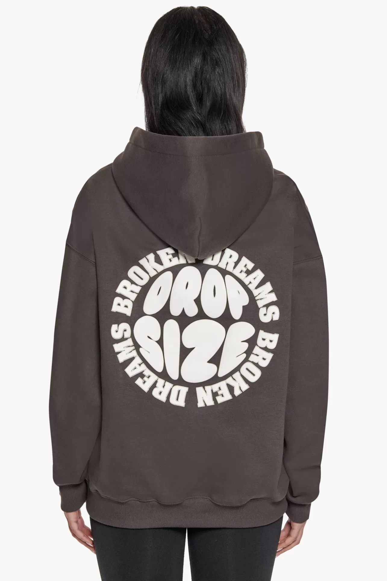 Dropsize BROKEN DREAMS CIRCLE HOODIE WASHED BLACK*Women Women