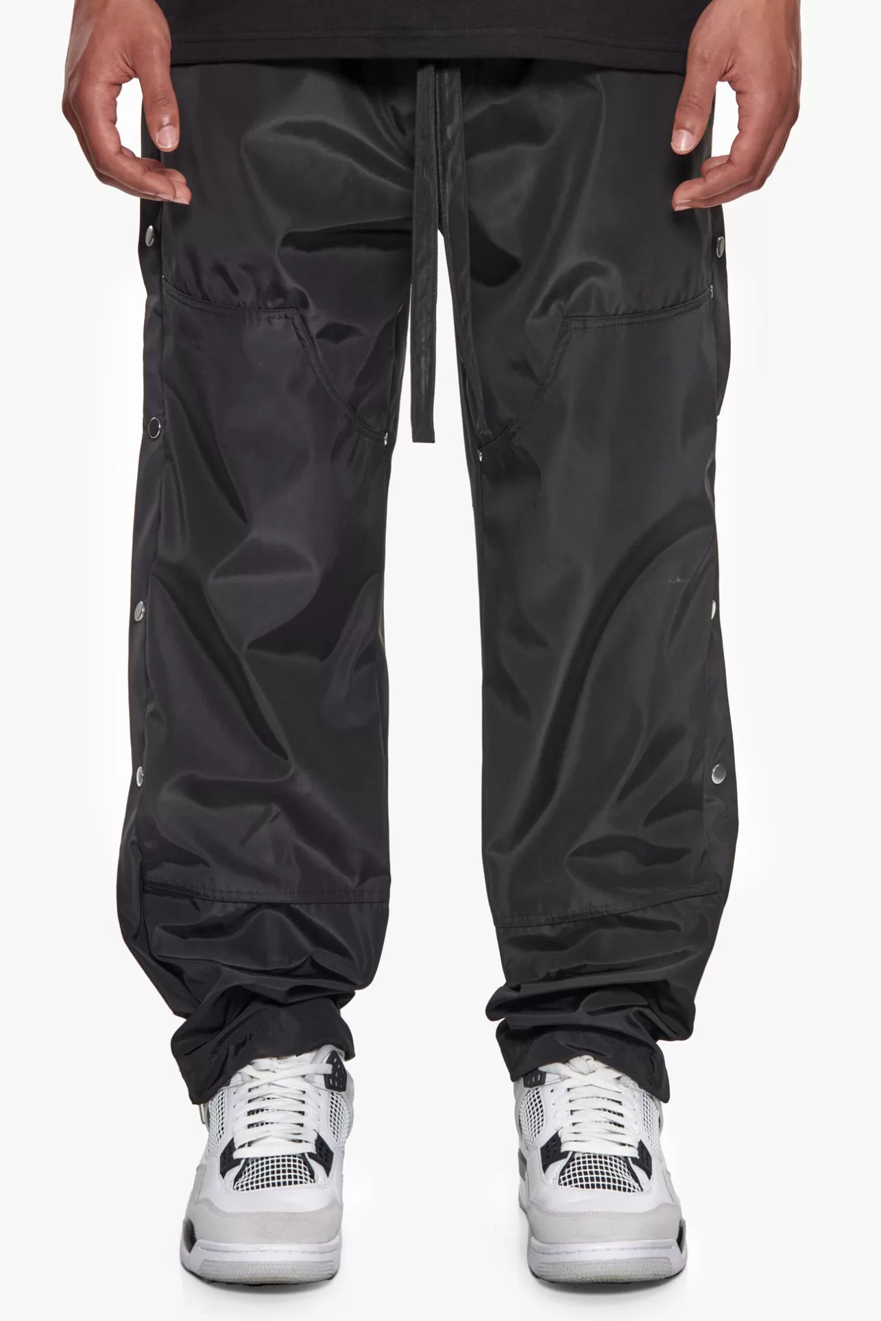 Dropsize BUTTON TRACK PANTS BLACK* Jogging