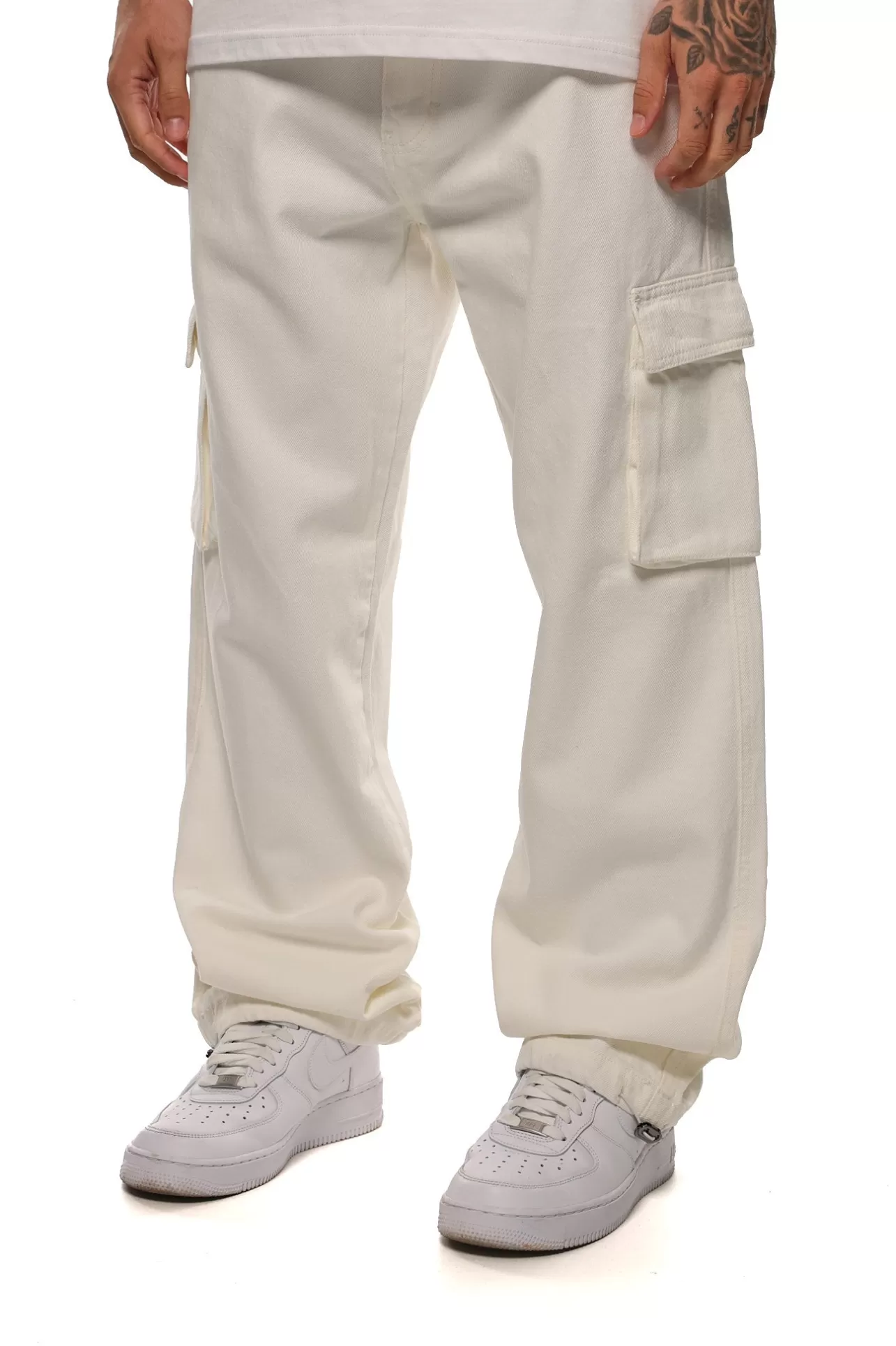 Dropsize CARGO JEANS WHITE* Cargoes