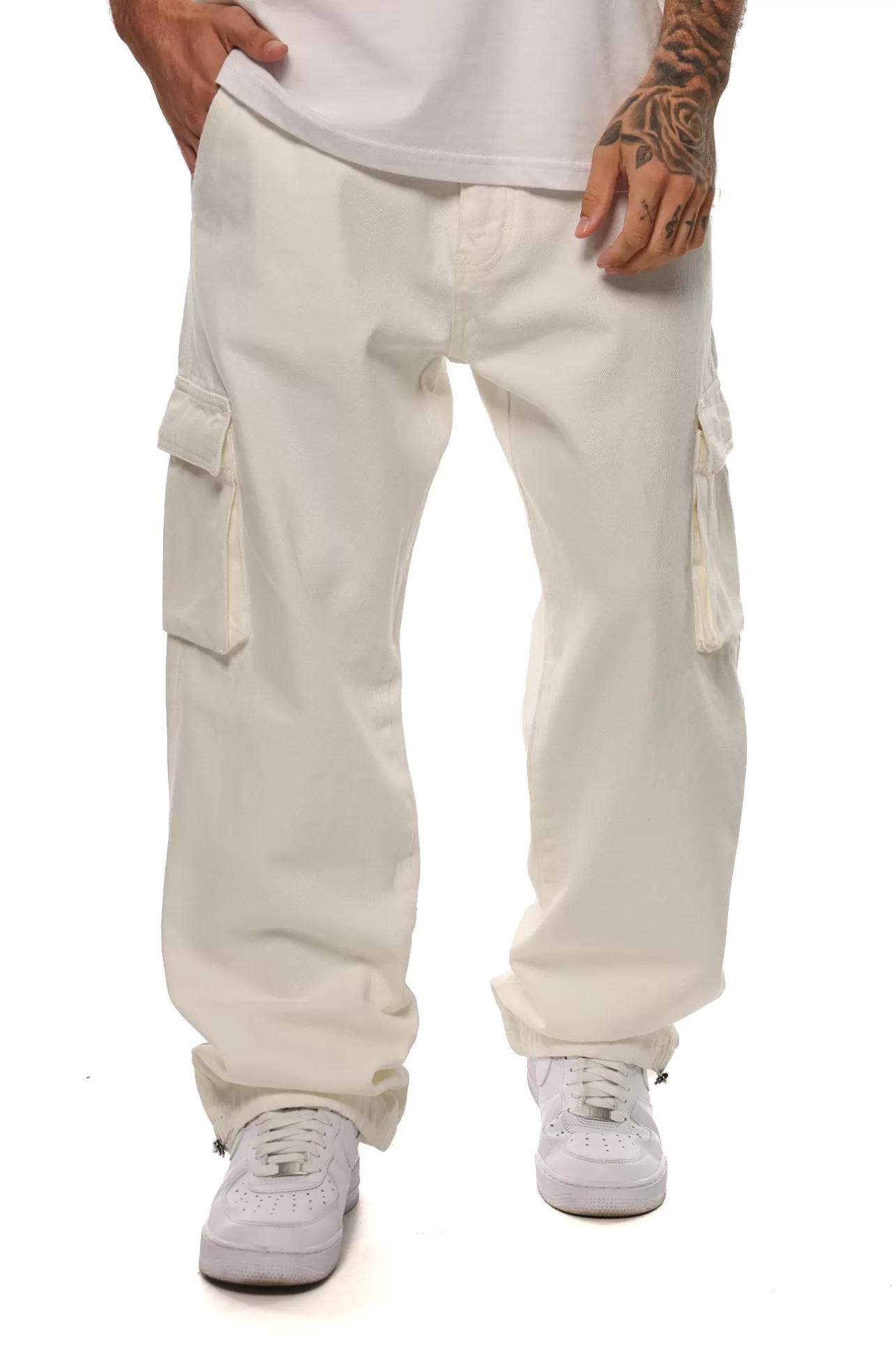Dropsize CARGO JEANS WHITE* Cargoes