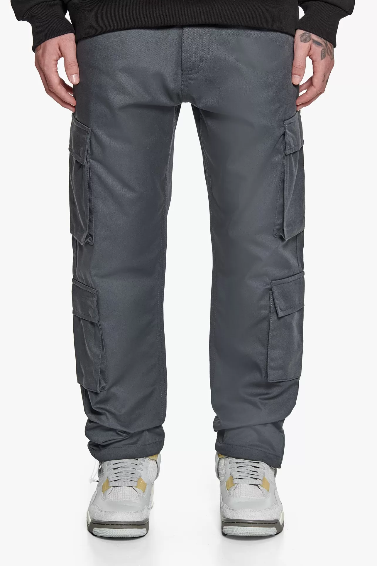 Dropsize DOUBLE CARGO POCKET WORKWEAR PANTS GREY* Cargoes