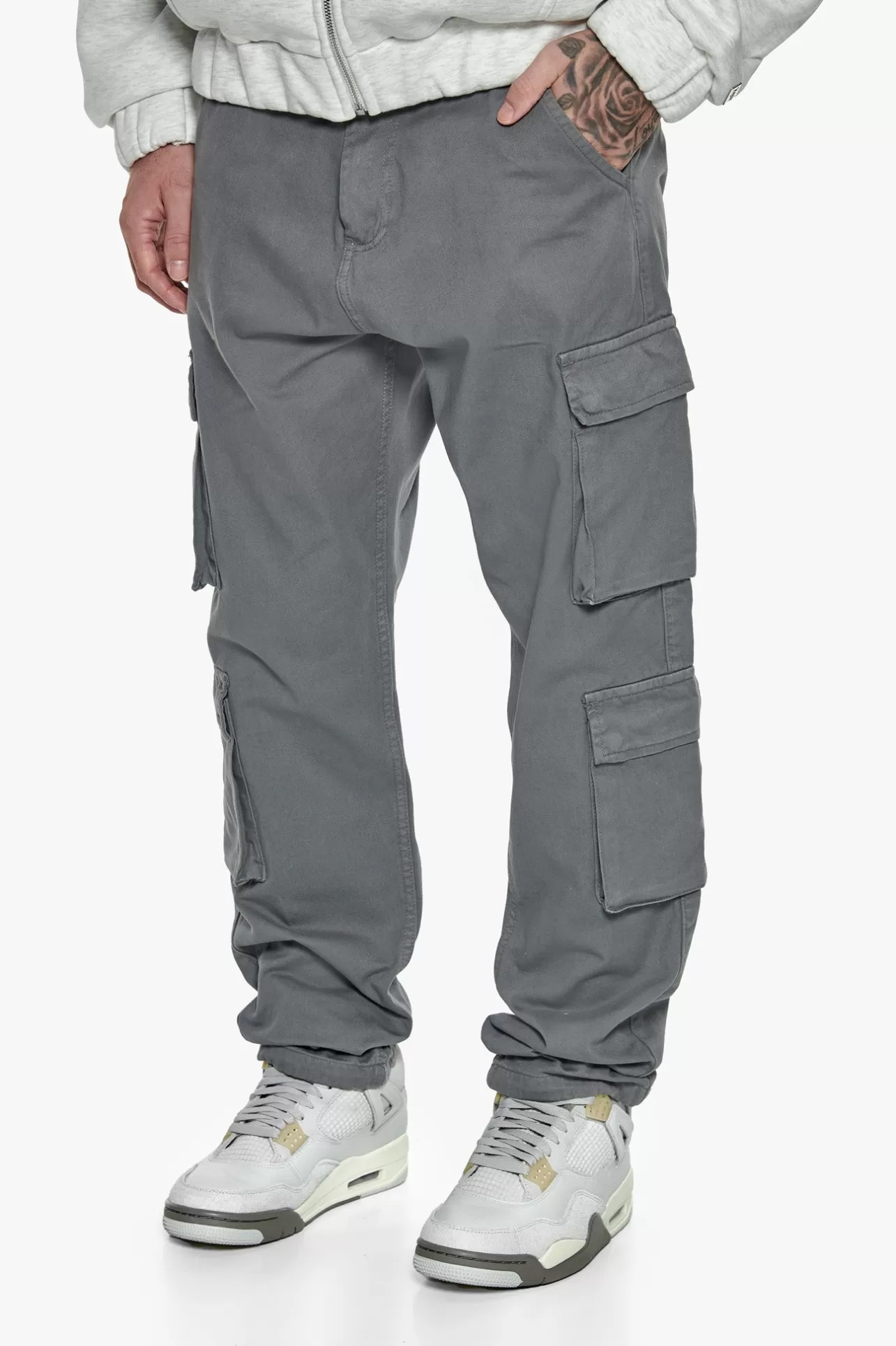 Dropsize DOUBLE POCKET CARGO PANT GREY* Cargoes