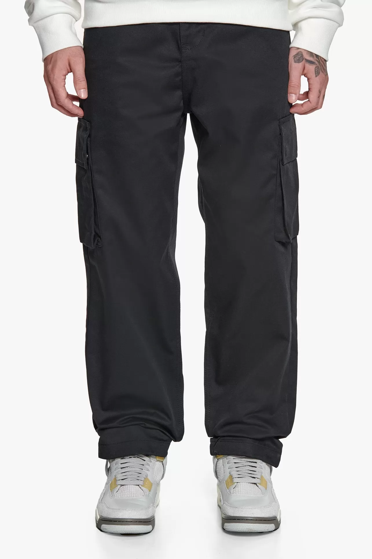 Dropsize DOUBLE POCKET CARGO PANTS BLACK* Cargoes