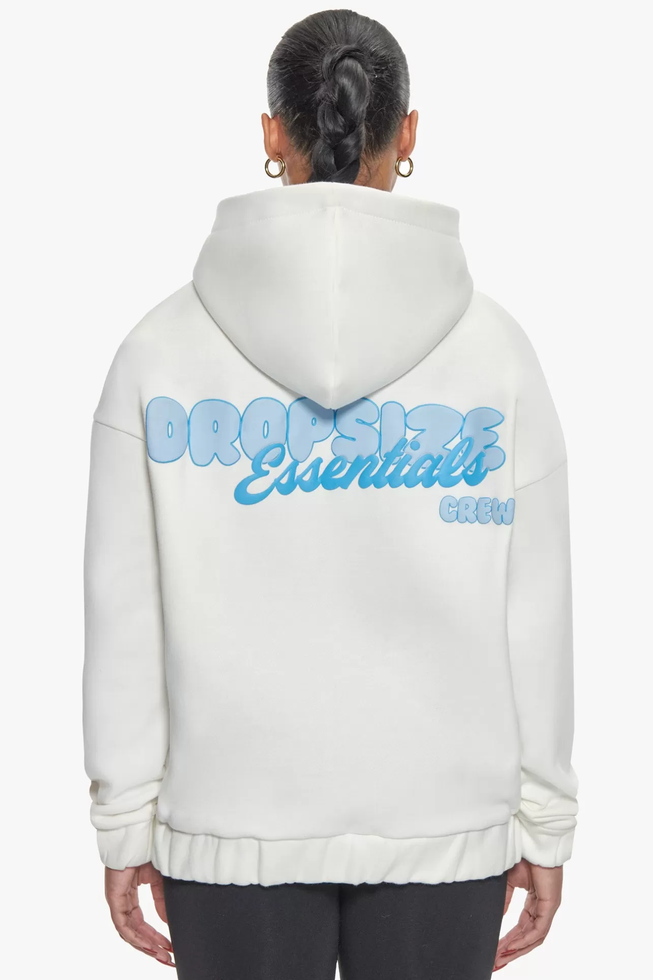 Dropsize ESSENTIAL CREW ZIP HOODIE CREAM WHITE*Women Women