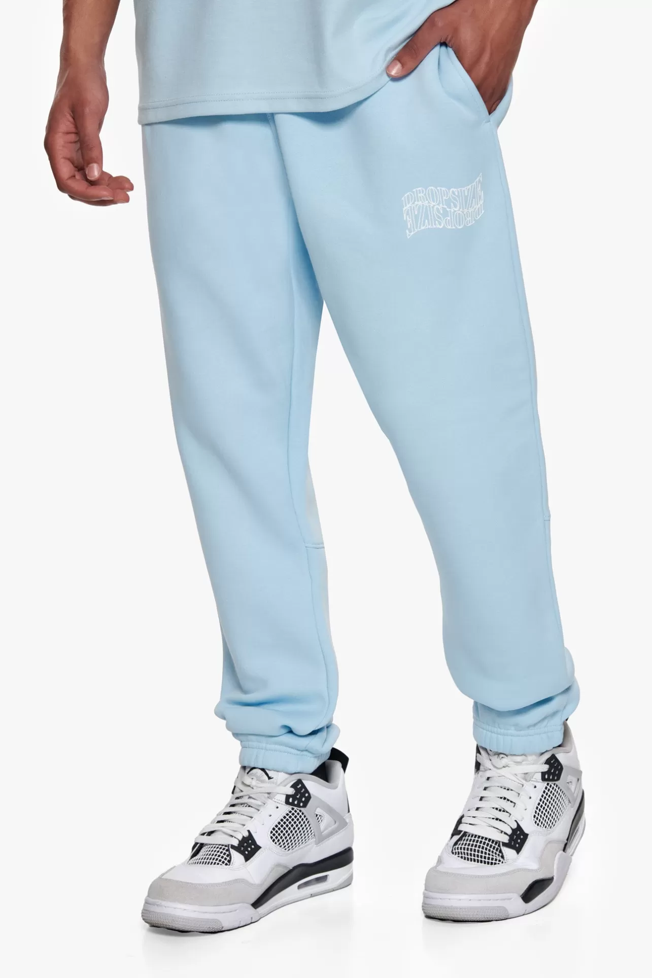 Dropsize HEAVY MIRRORED LOGO JOGGER BABY BLUE* Jogging