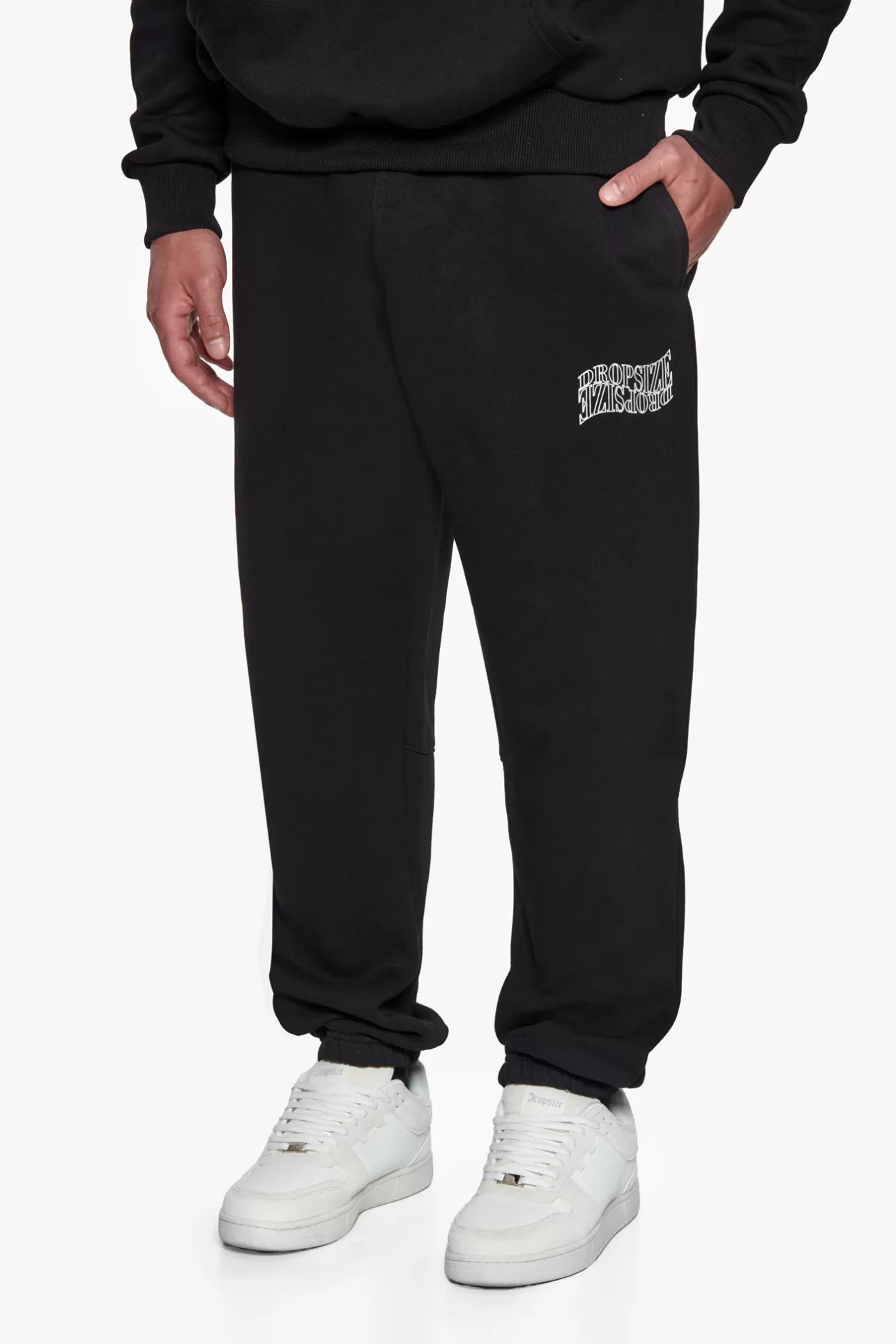 Dropsize HEAVY MIRRORED LOGO JOGGER BLACK* Jogging