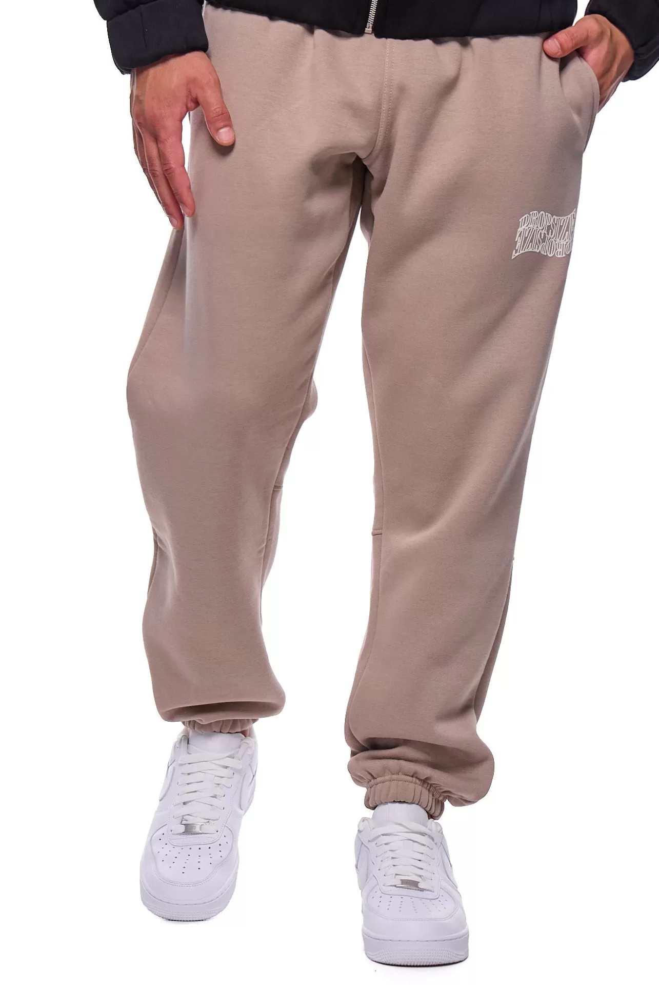 Dropsize HEAVY MIRRORED LOGO JOGGER SIMPLY TAUPE* Jogging