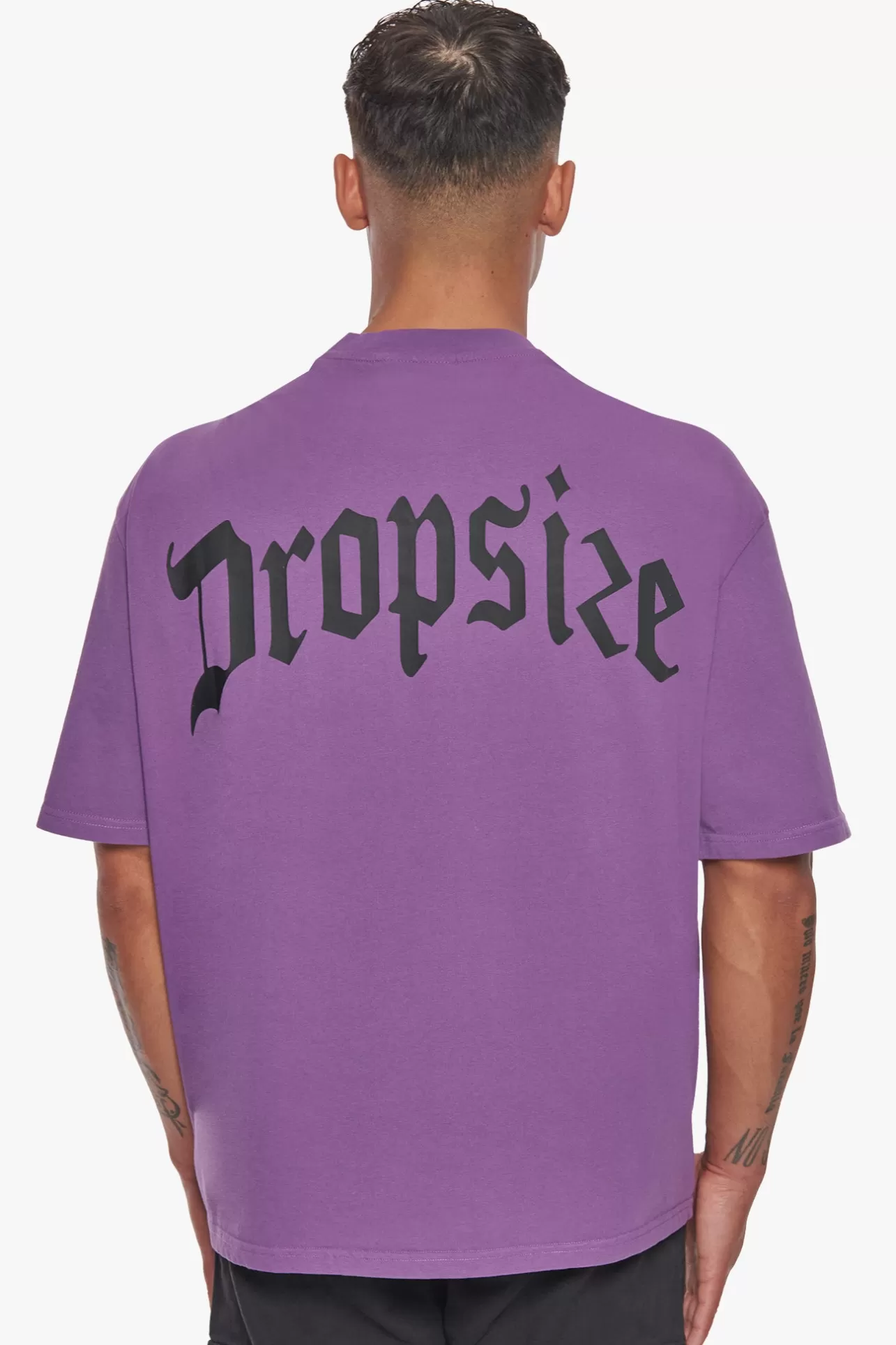 Dropsize HEAVY BACKLOGO T-SHIRT WASHED PURPLE* T Shirt