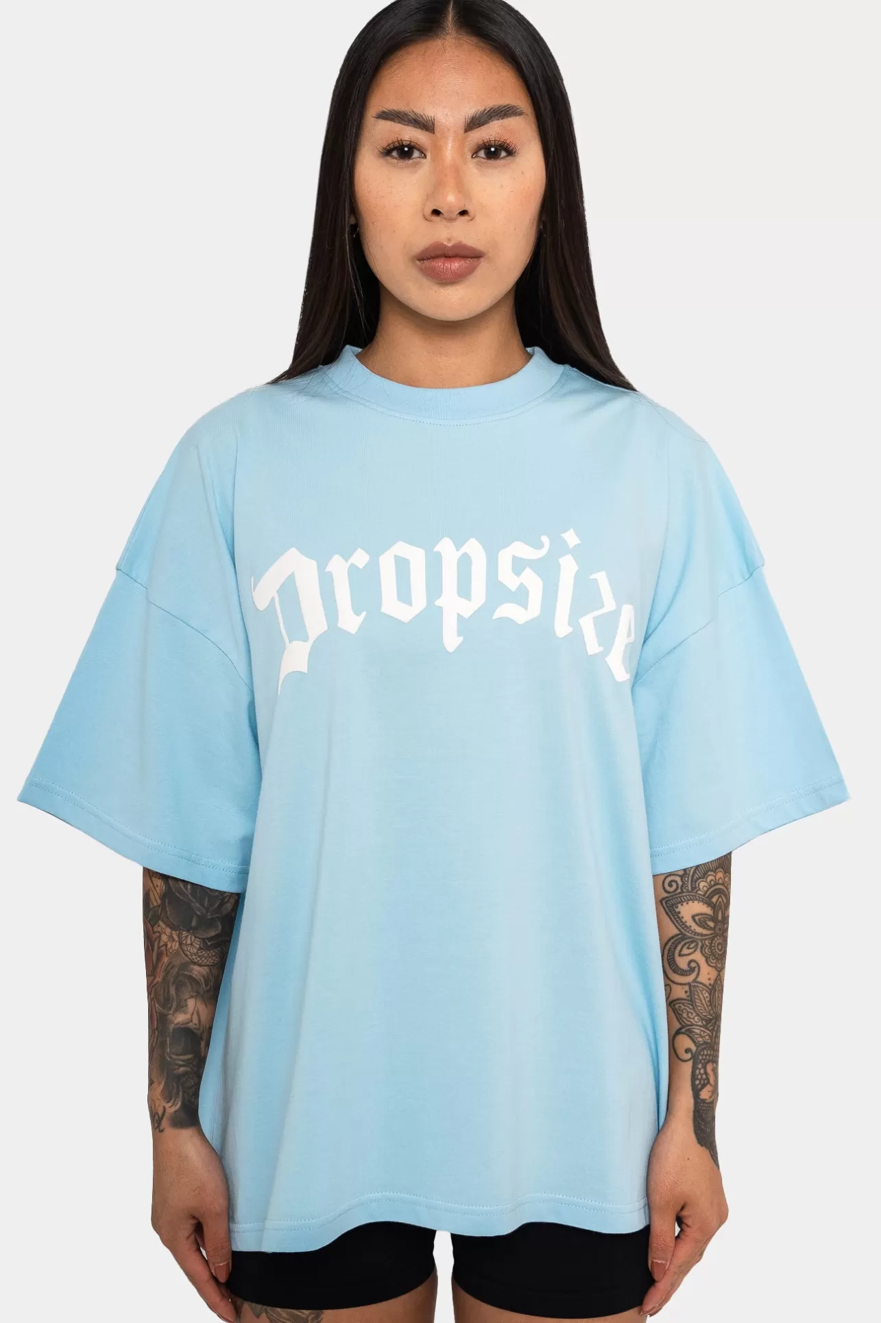Dropsize HEAVY BIG LOGO T-SHIRT BABY BLUE*Women Women | T Shirt