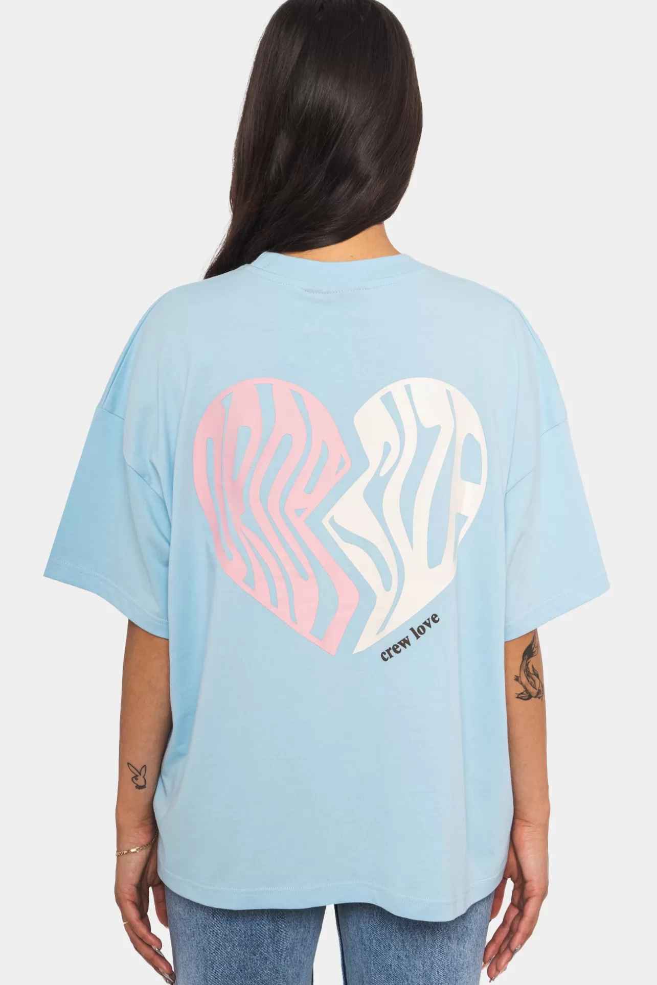 Dropsize HEAVY BROKEN HEART T-SHIRT BABY BLUE*Women Women | T Shirt