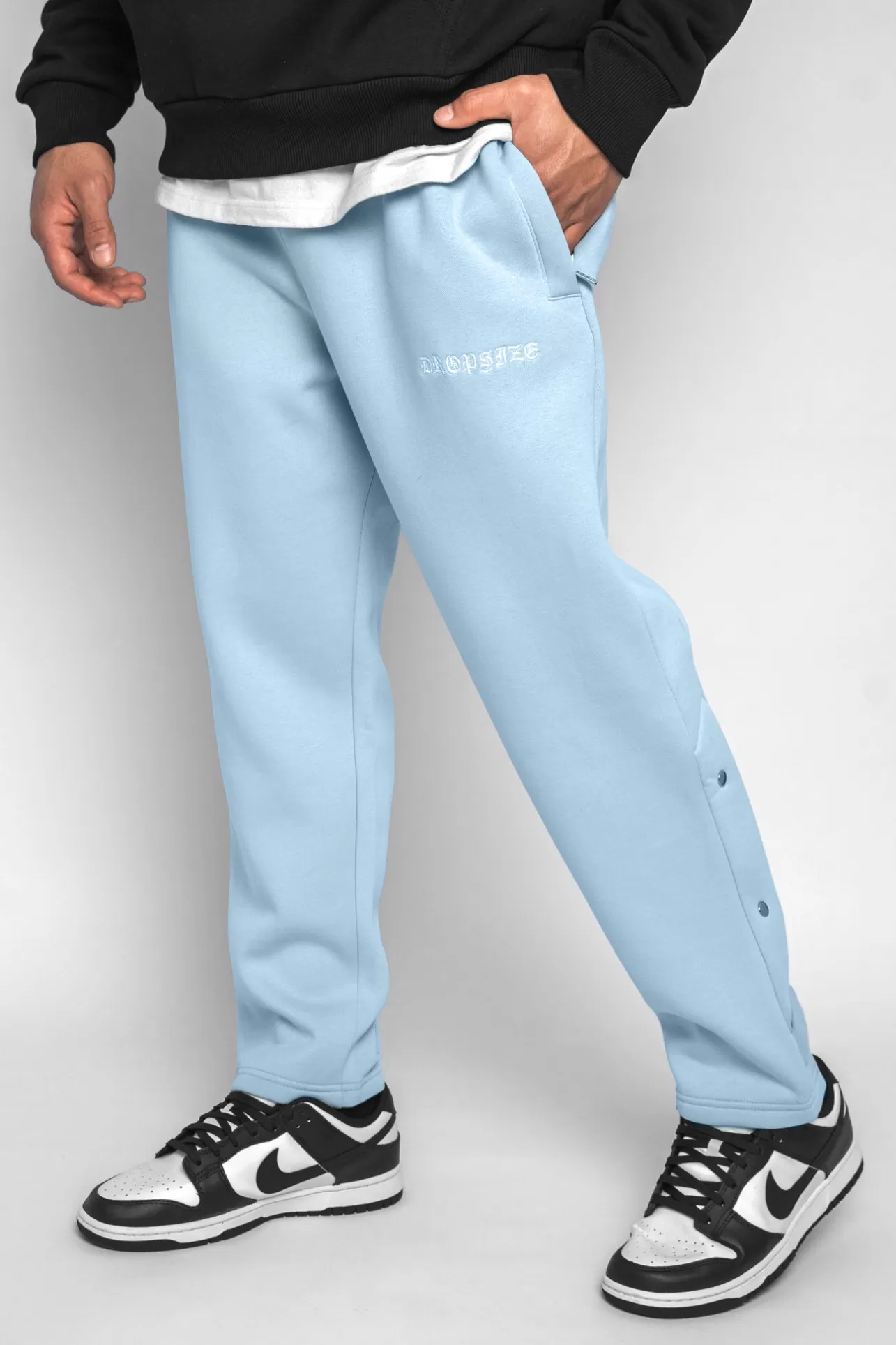 Dropsize HEAVY BUTTON PANTS BABY BLUE* Jogging