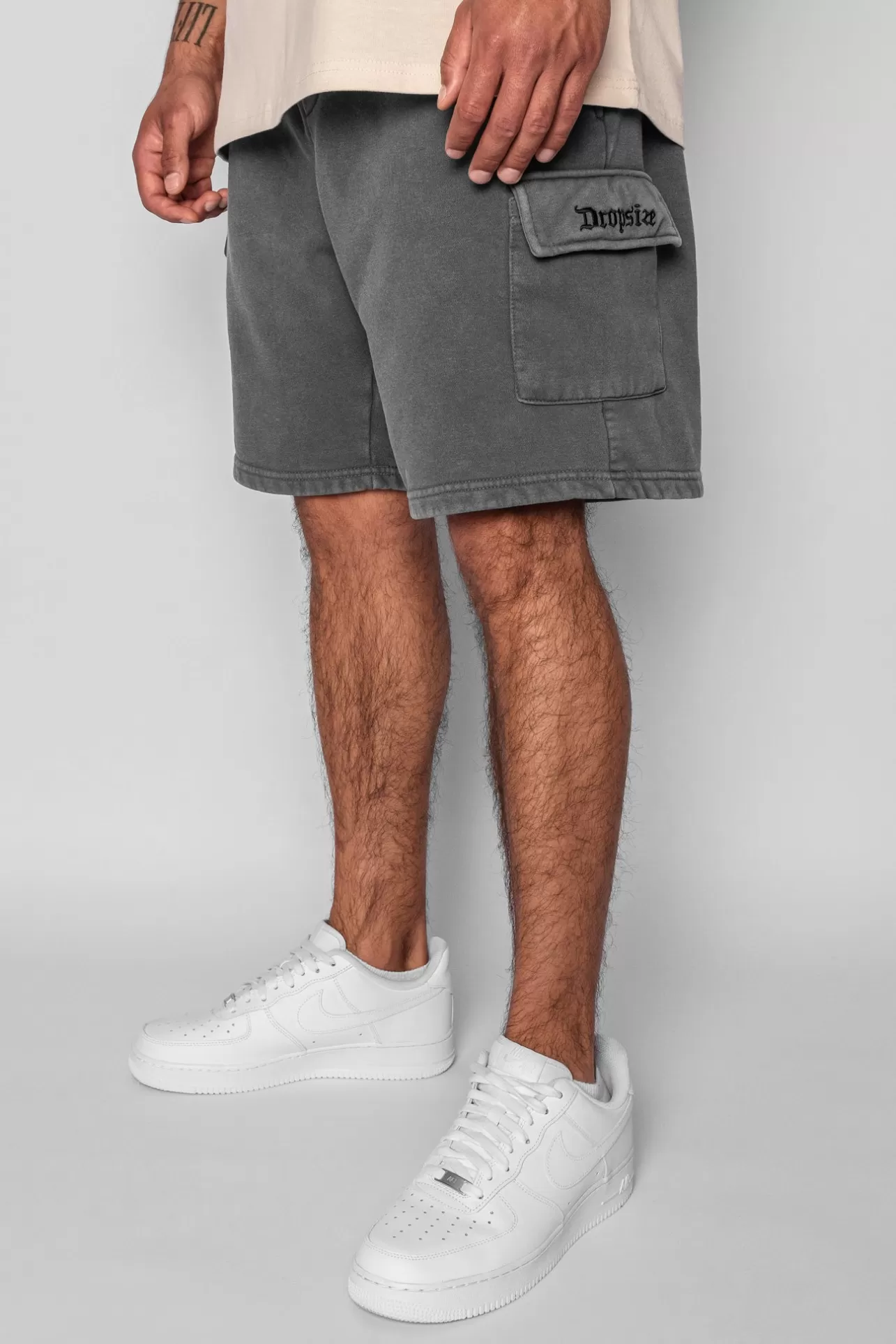 Dropsize HEAVY CARGO SWEAT SHORT WASHED GRAY* Shorts