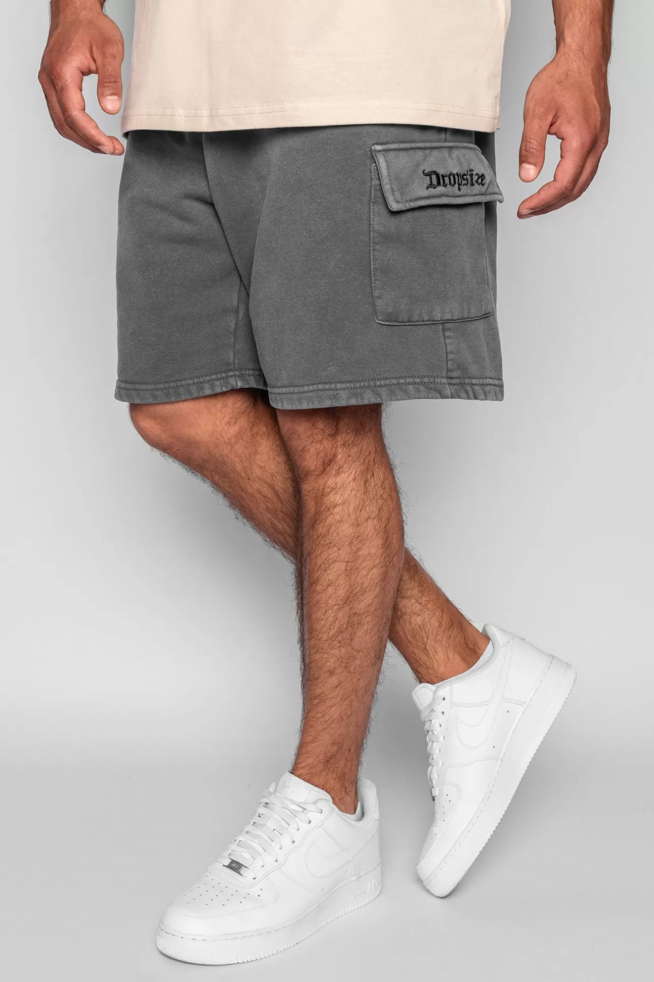Dropsize HEAVY CARGO SWEAT SHORT WASHED GRAY* Shorts