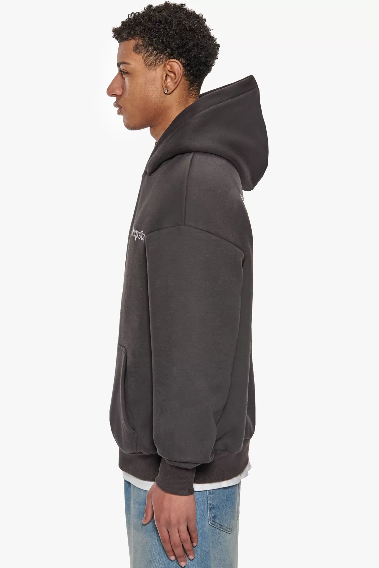 Dropsize HEAVY CLOUD DOVE HOODIE WASHED BLACK* Hoodie