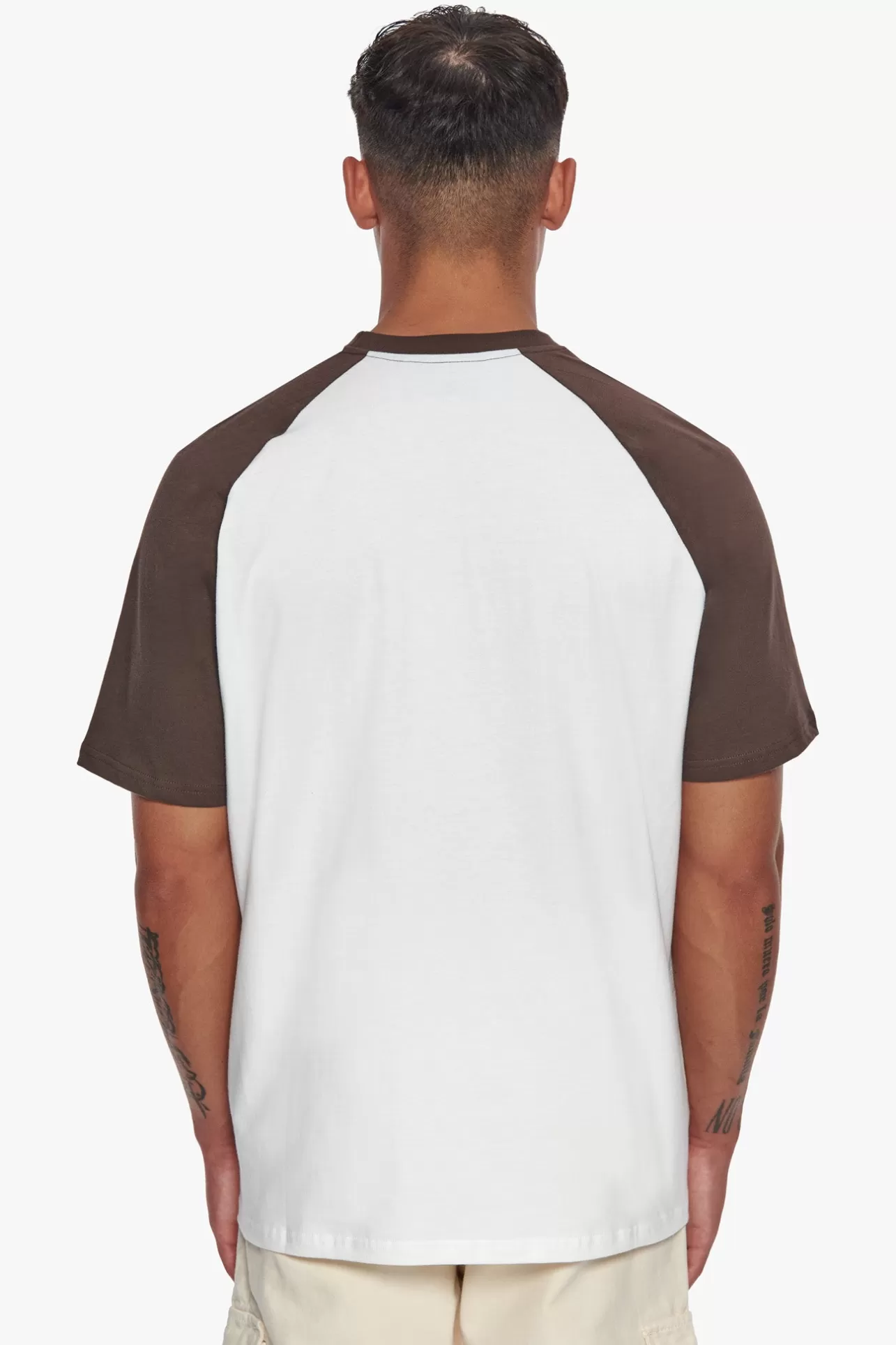 Dropsize HEAVY COLORED ARMS T-SHIRT CHOCOLATE/ CREAM* T Shirt