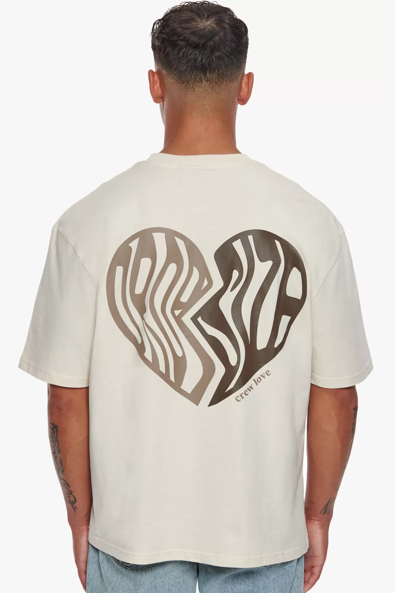 Dropsize HEAVY CREW HEART T-SHIRT COCONUT MILK* T Shirt