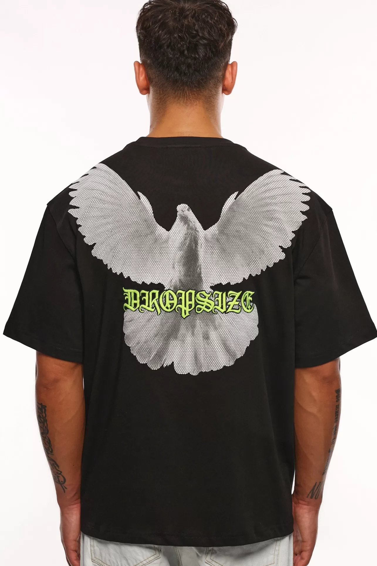Dropsize HEAVY DOVE LOGO T-SHIRT BLACK* T Shirt