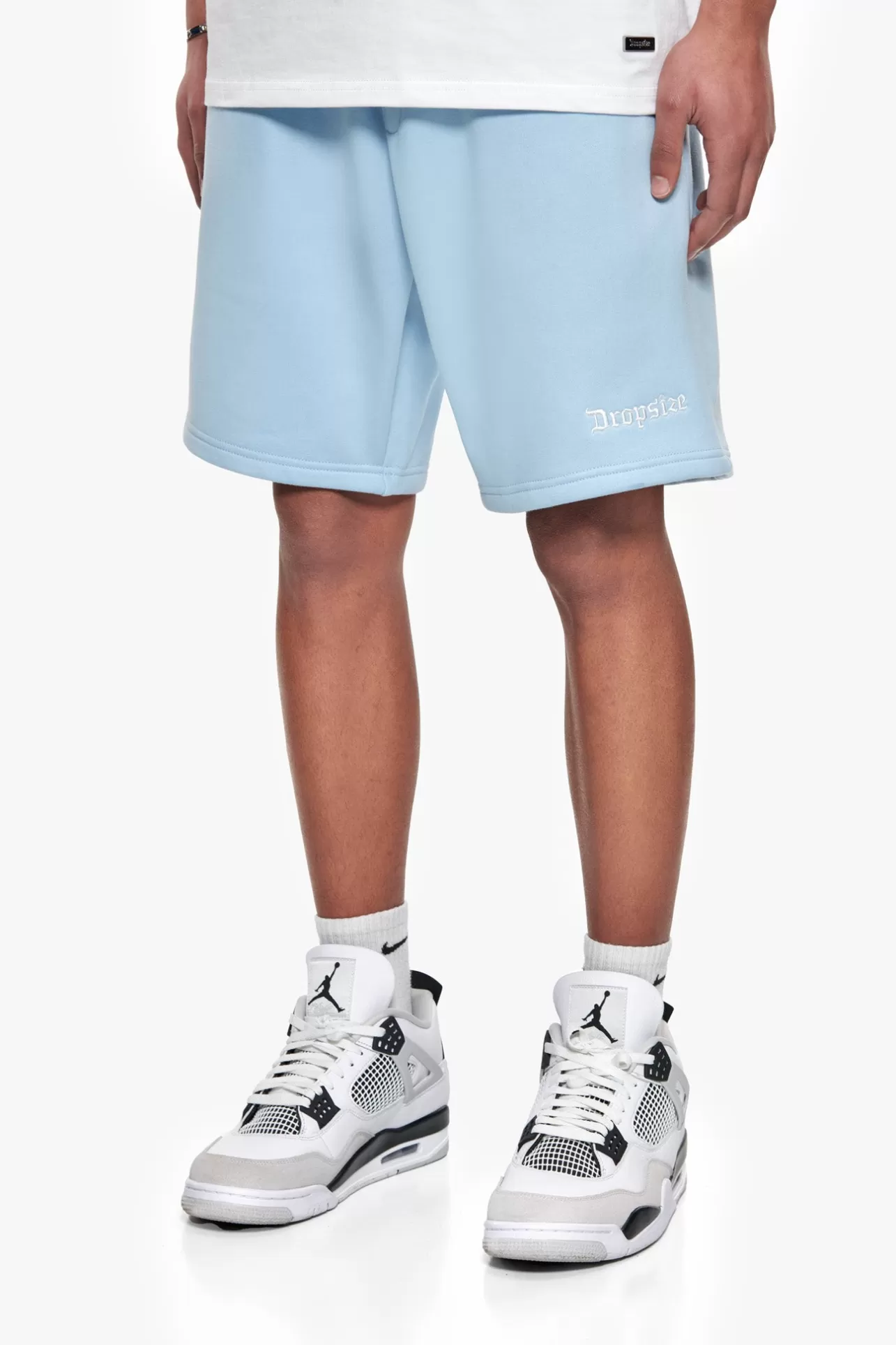 Dropsize HEAVY EMBO SWEATSHORTS BABY BLUE* Shorts