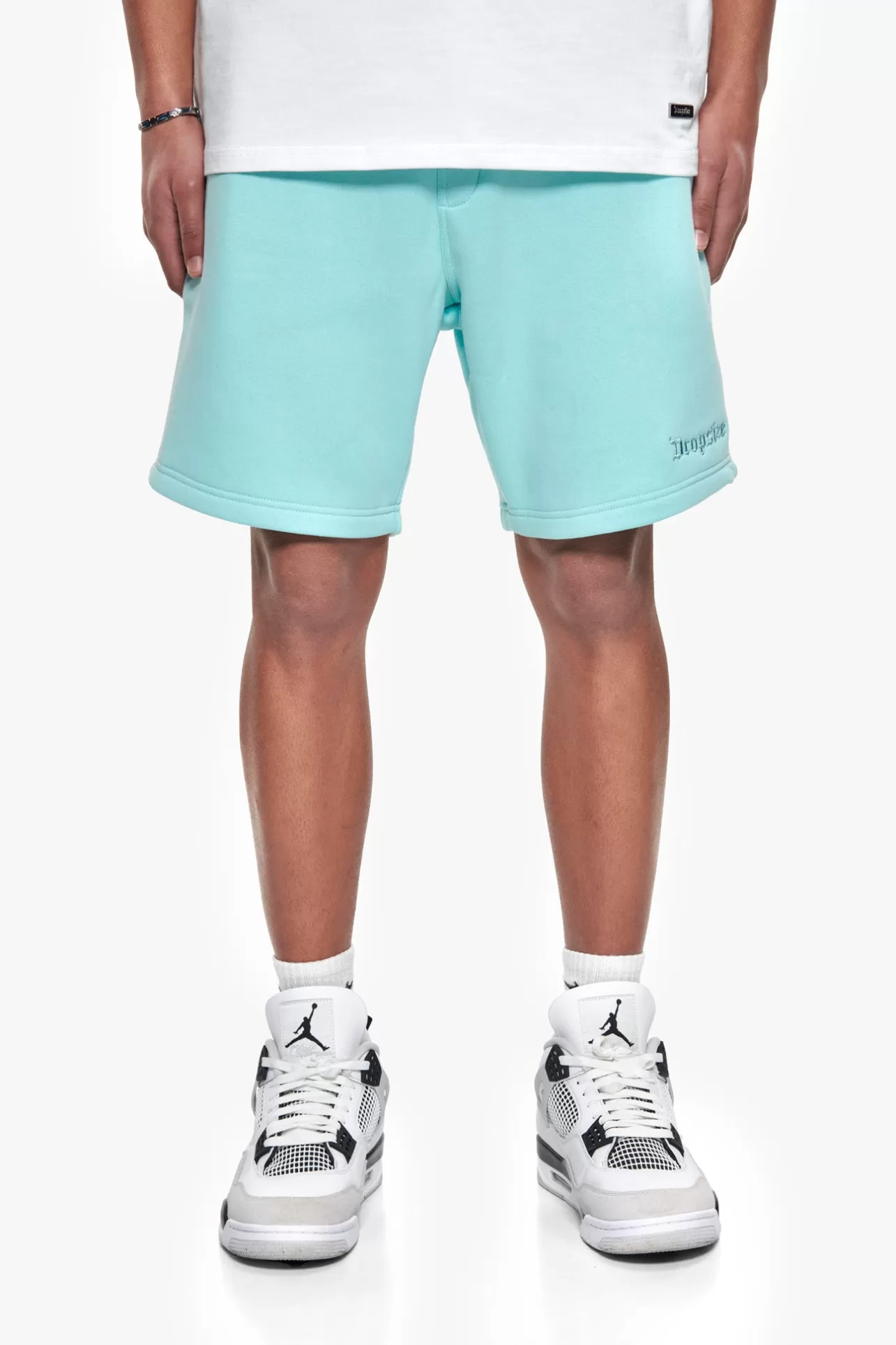 Dropsize HEAVY EMBO SWEATSHORTS TURQUOISE* Shorts