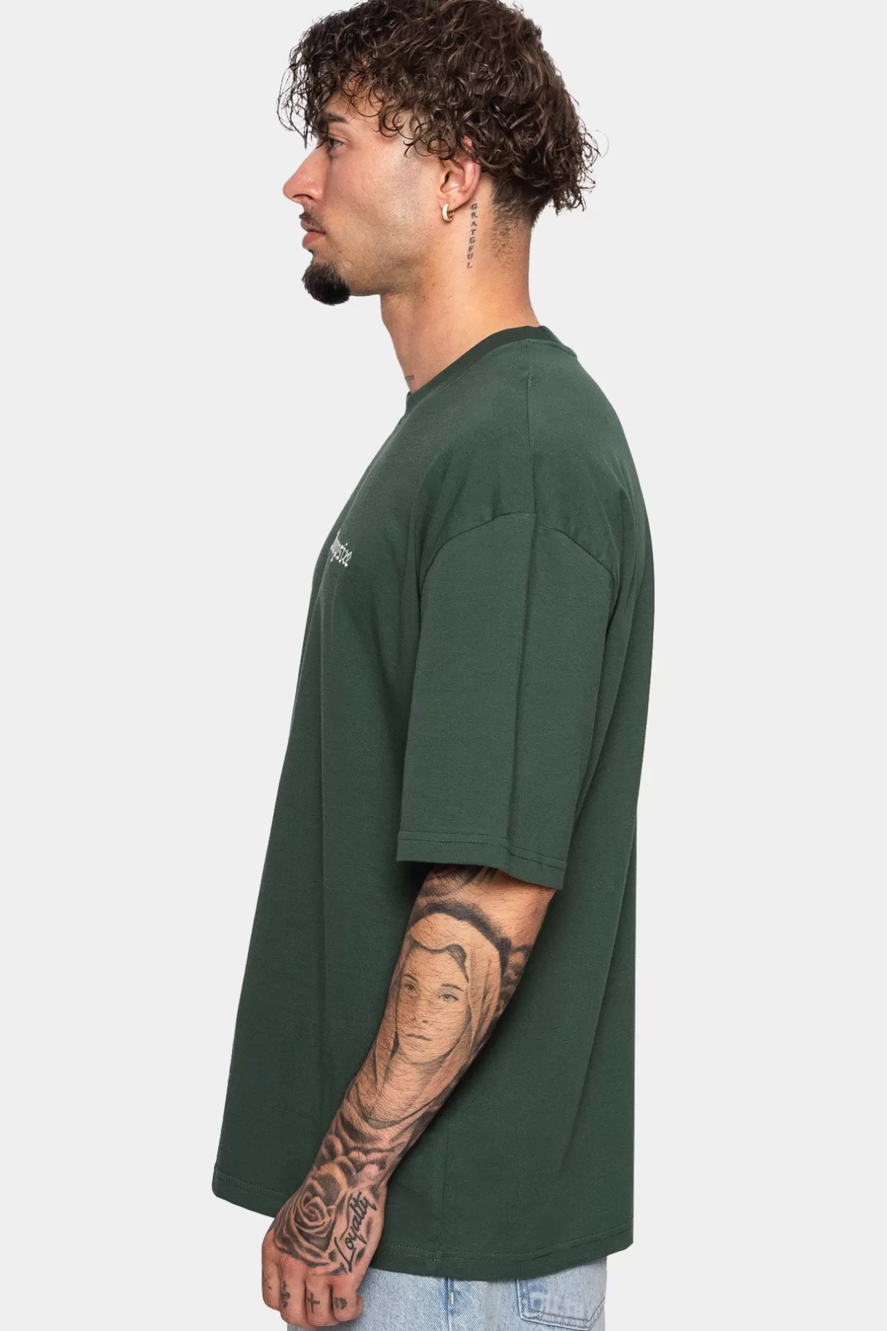Dropsize HEAVY EMBO T-SHIRT DARK GREEN* T Shirt