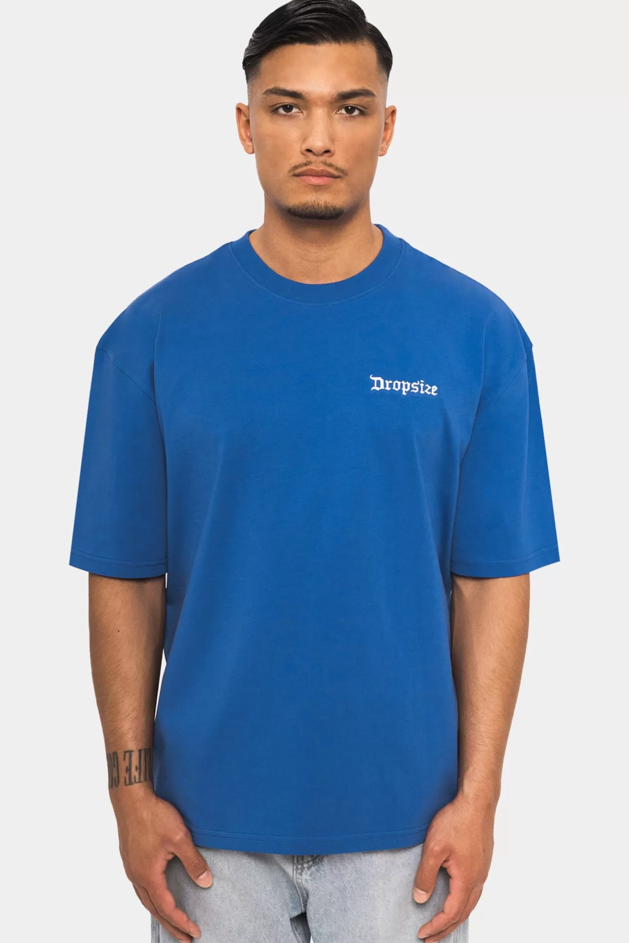 Dropsize HEAVY EMBO T-SHIRT TINT BLUE* T Shirt