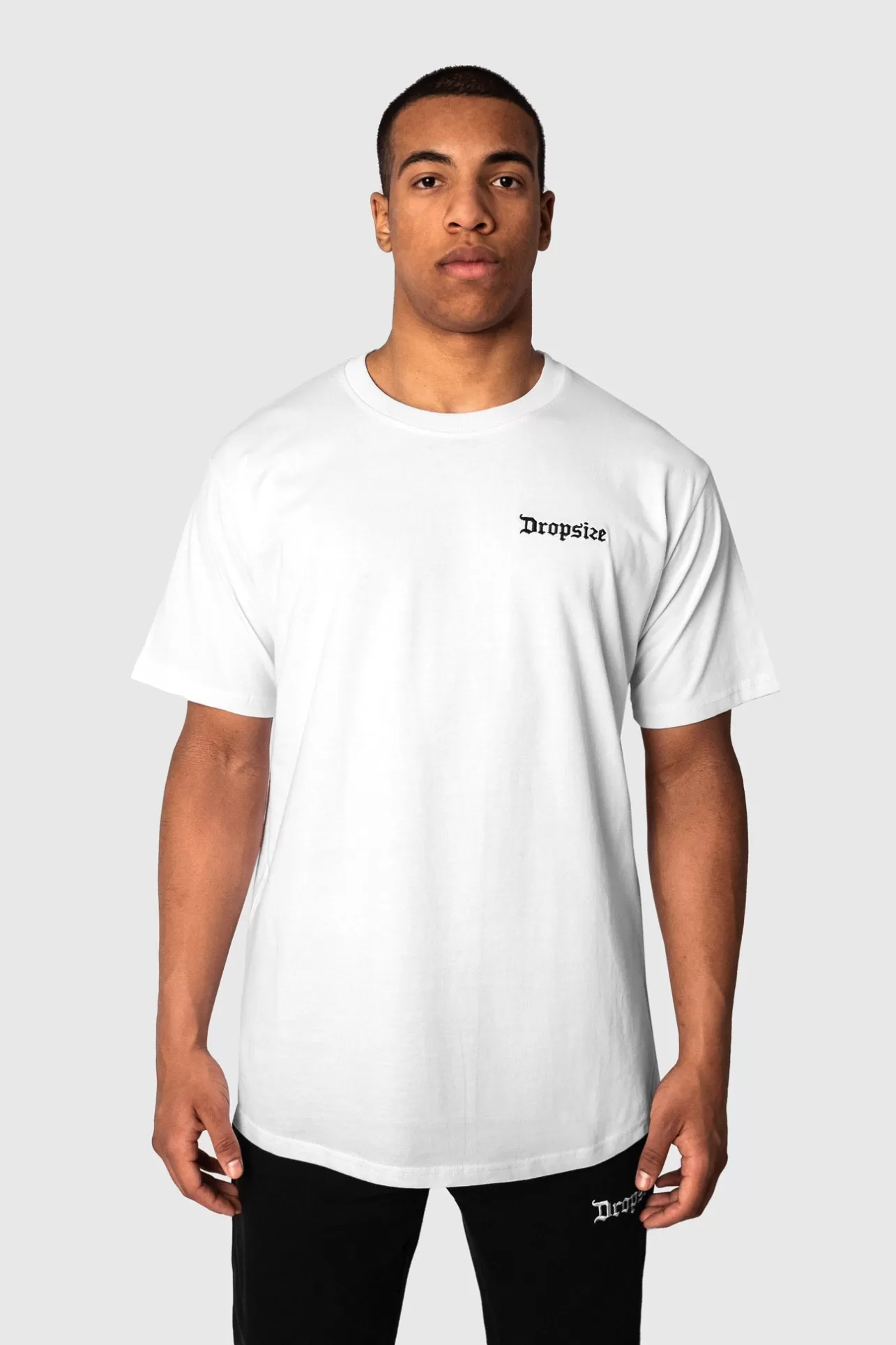 Dropsize HEAVY EMBO T-SHIRT WHITE* T Shirt