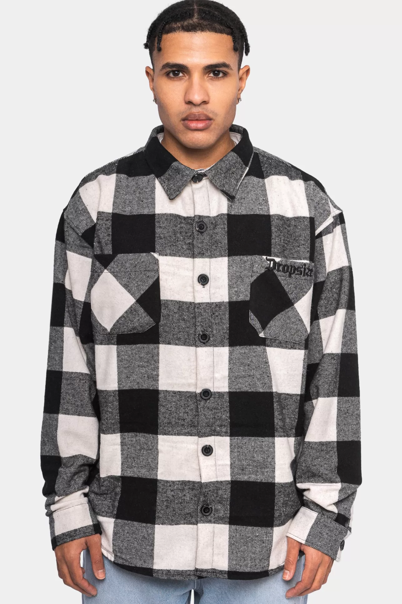 Dropsize HEAVY FLANNEL JACKET WHITE* Jackets