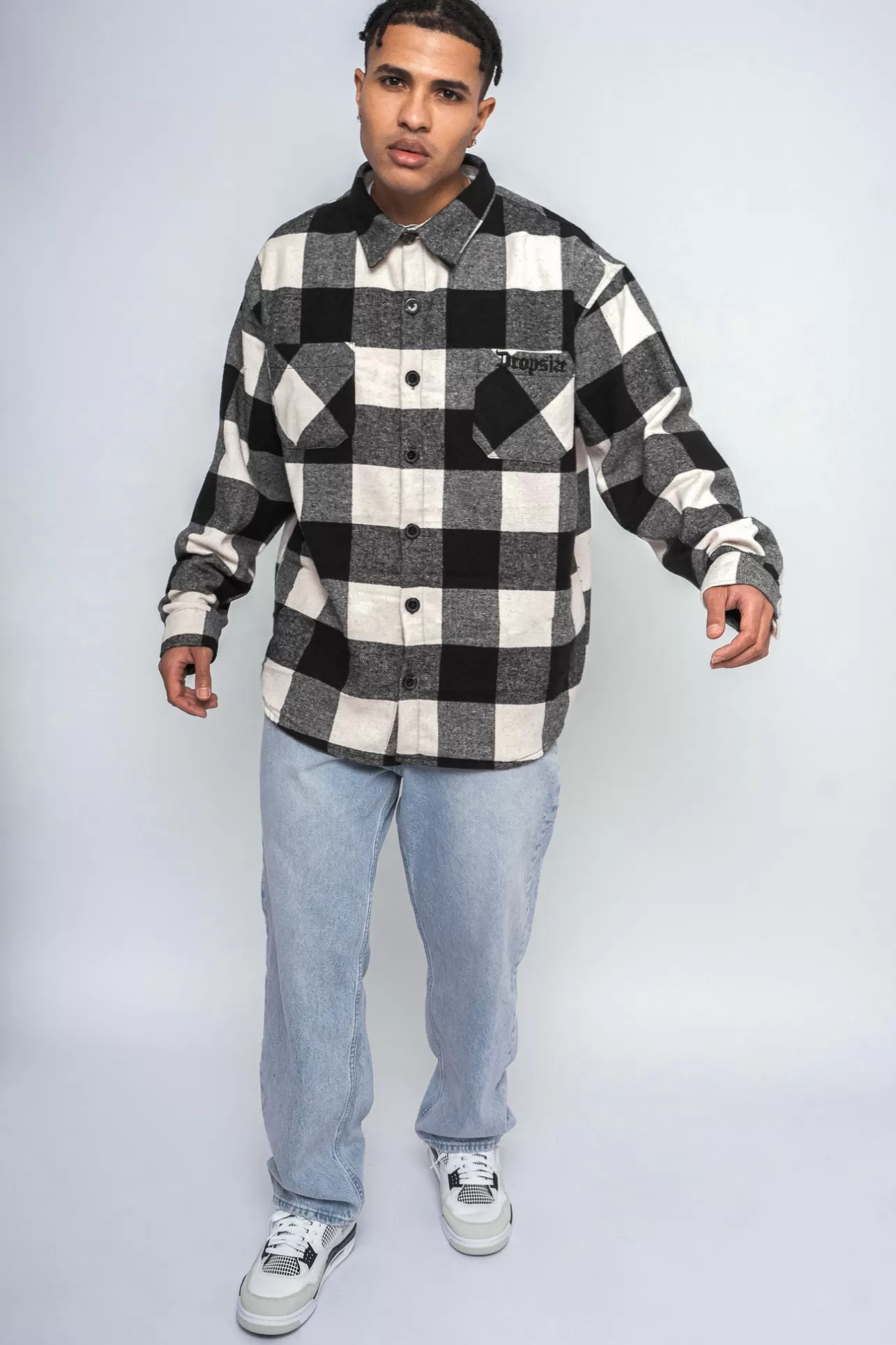 Dropsize HEAVY FLANNEL JACKET WHITE* Jackets