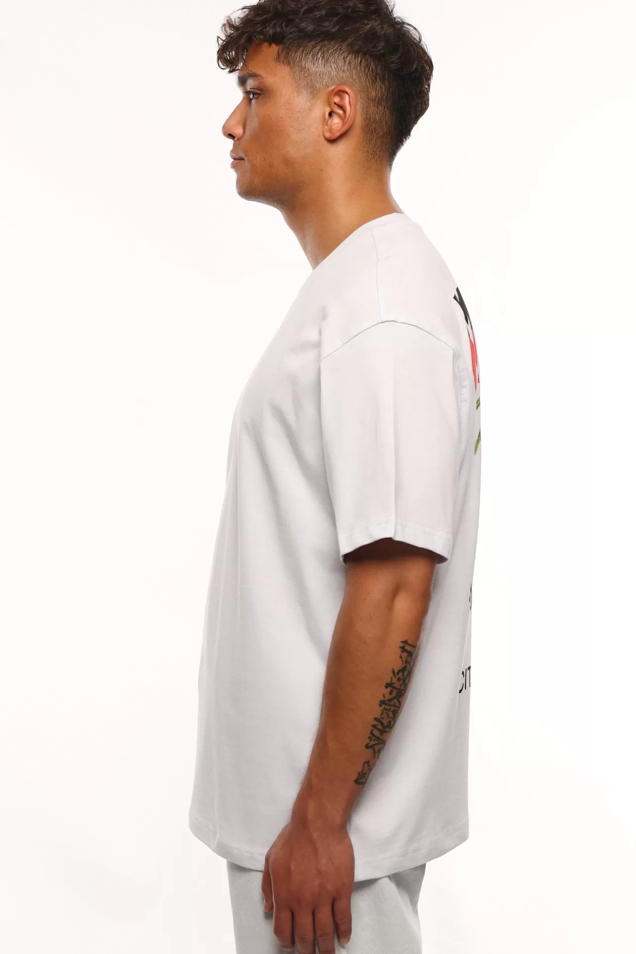 Dropsize HEAVY FLORIDA PALM T-SHIRT BLACK* T Shirt