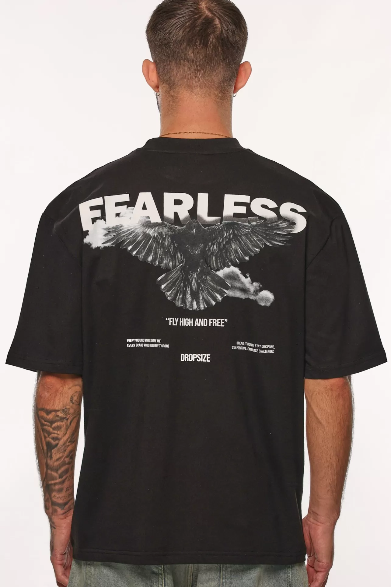 Dropsize HEAVY FLY HIGH AND FREE T-SHIRT BLACK* T Shirt