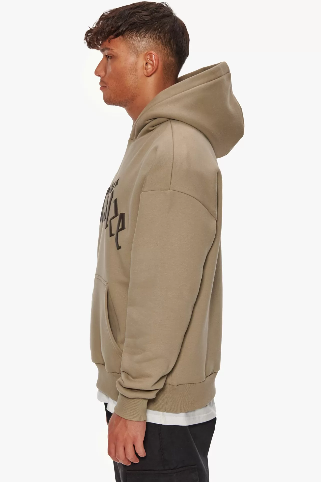 Dropsize HEAVY FRONT LOGO HOODIE WEATHERED TEAK / CHOCOLATE* Hoodie