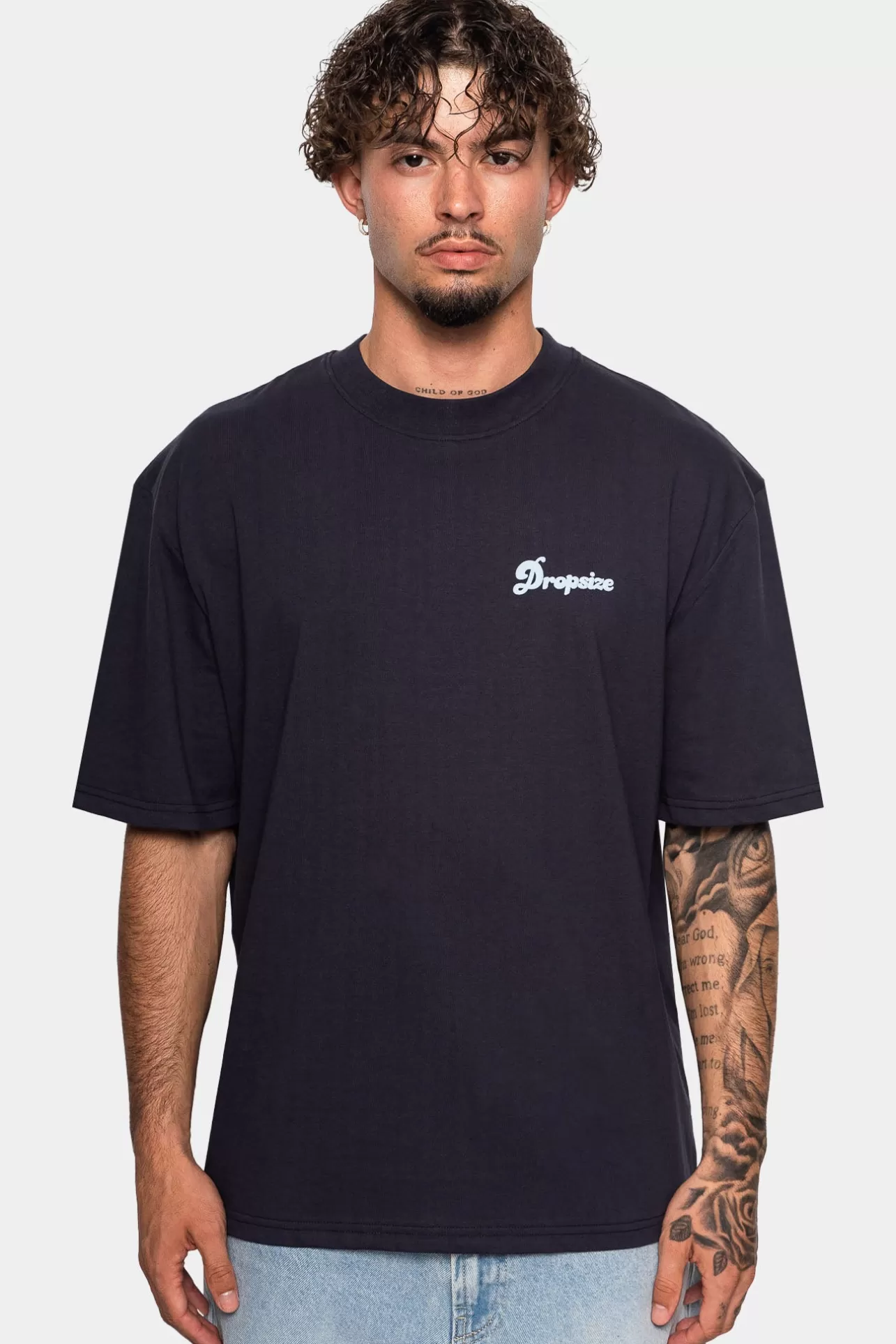 Dropsize HEAVY GROW RICH T-SHIRT NAVY* T Shirt