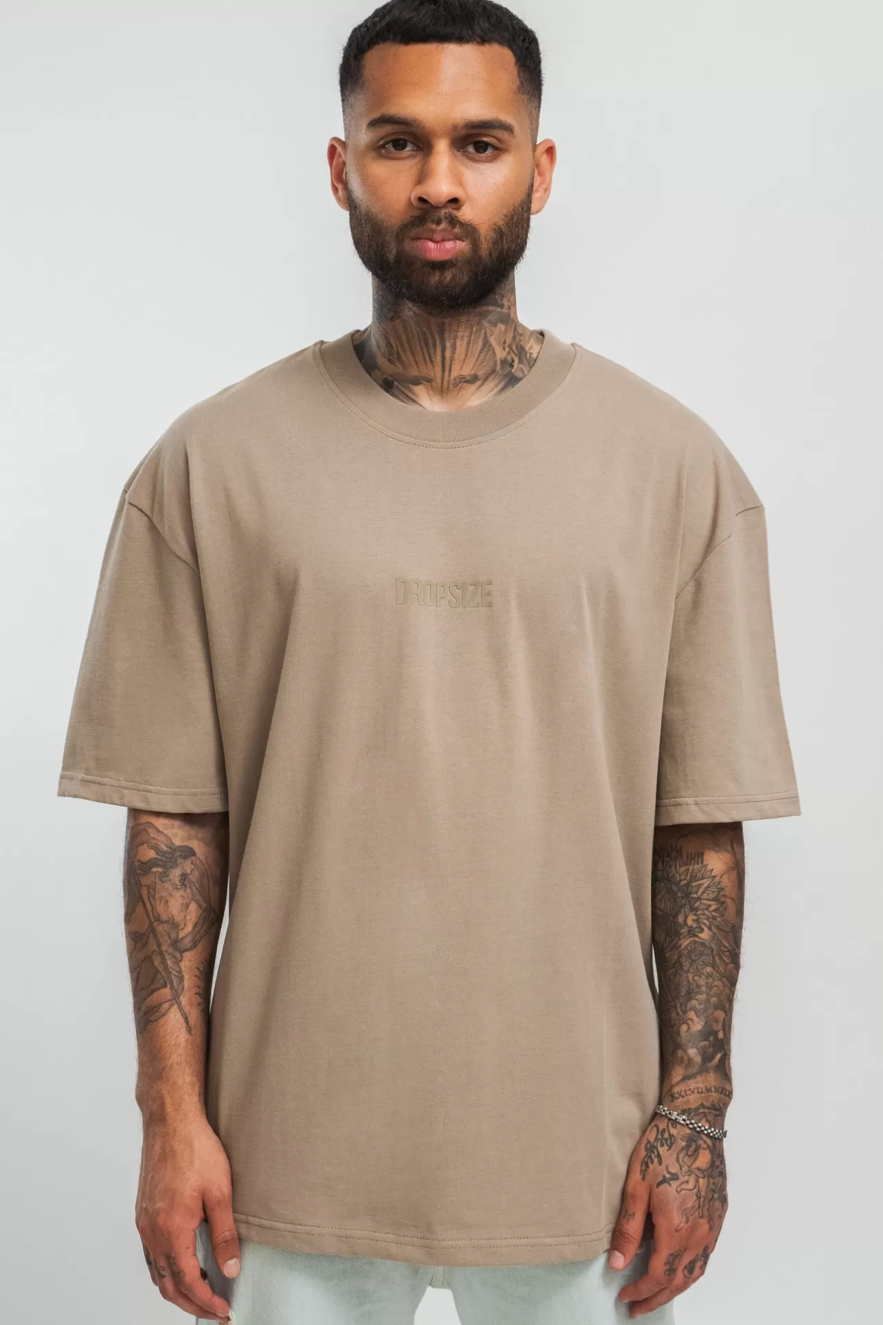 Dropsize HEAVY HD FRONT LOGO T-SHIRT WEATHERED TEAK* T Shirt