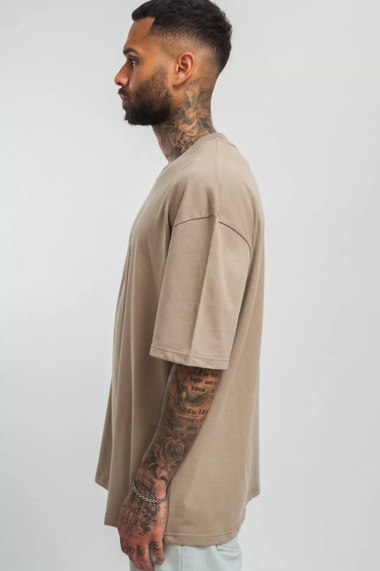 Dropsize HEAVY HD FRONT LOGO T-SHIRT WEATHERED TEAK* T Shirt