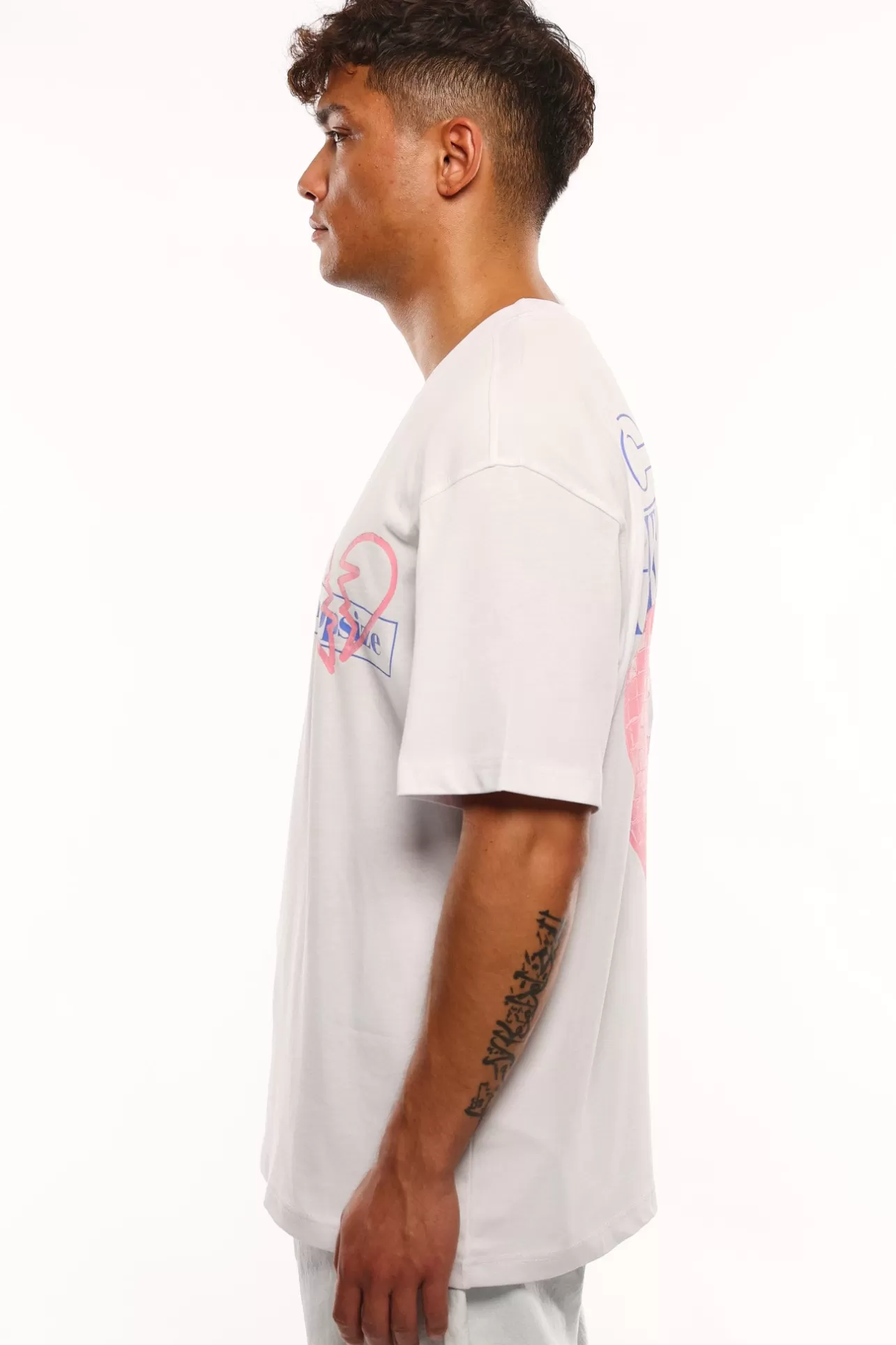 Dropsize HEAVY HEARTBREAK T-SHIRT WHITE* T Shirt