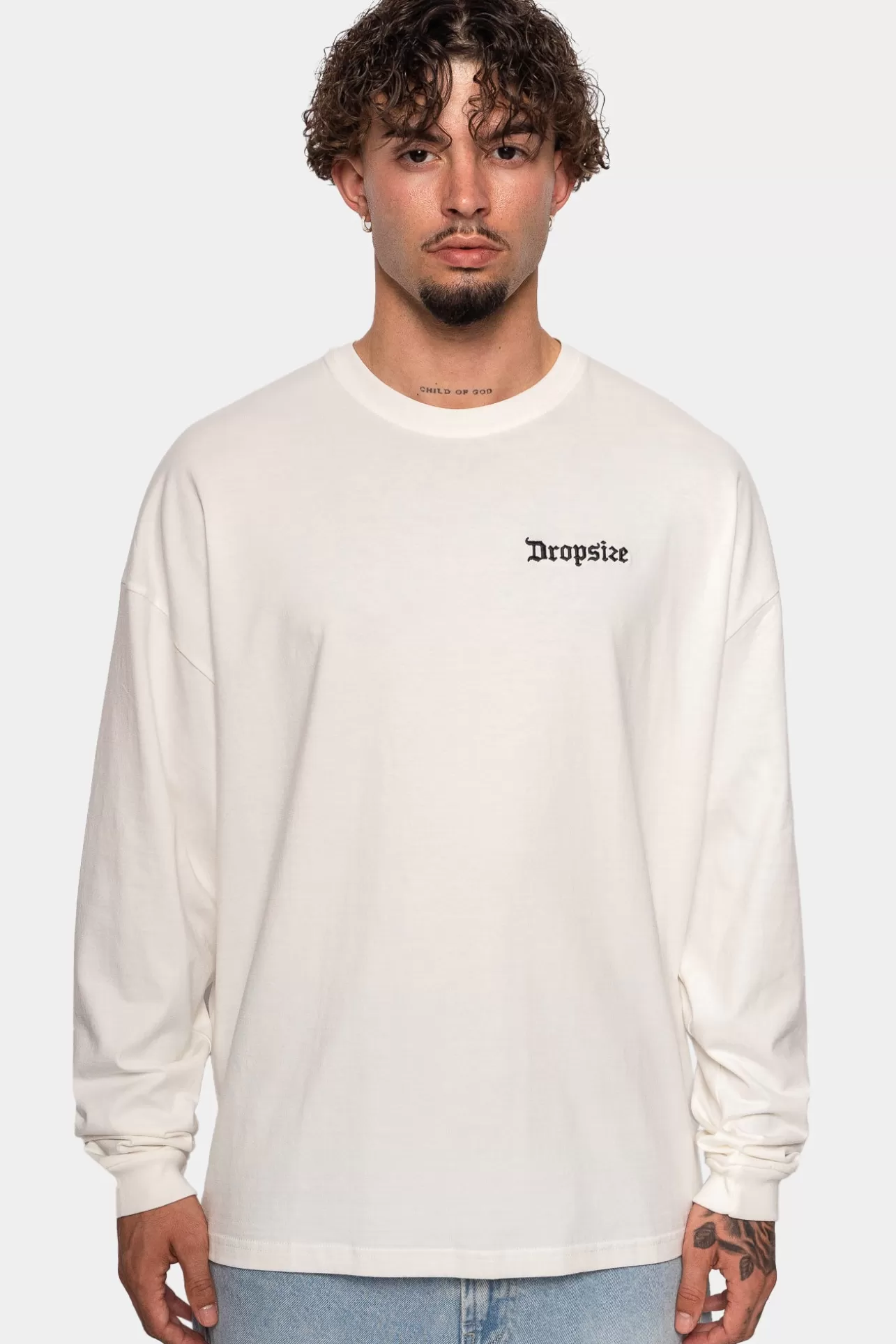 Dropsize HEAVY LONG SLEEVE CREAM WHITE* Sweater