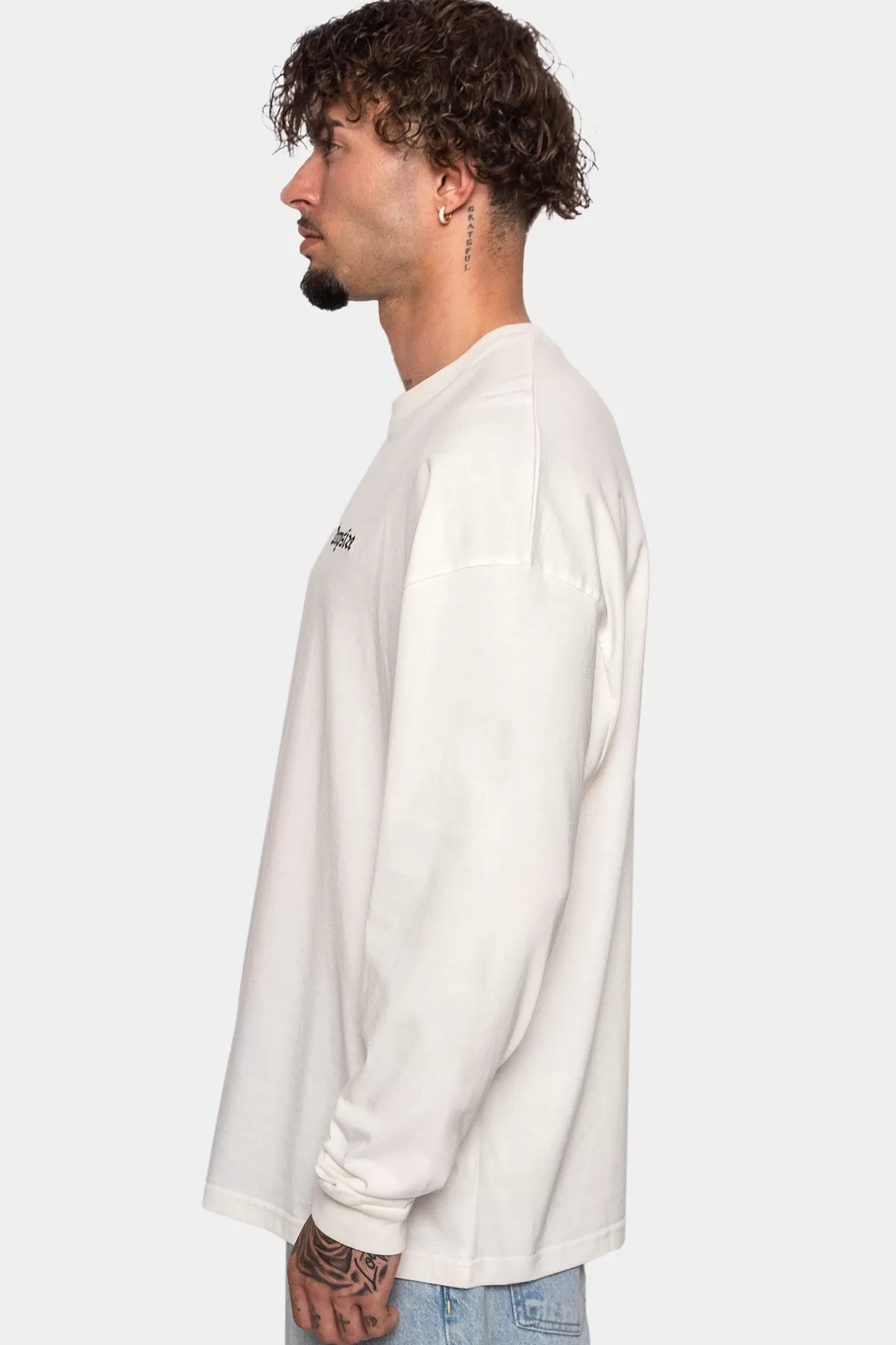 Dropsize HEAVY LONG SLEEVE CREAM WHITE* Sweater
