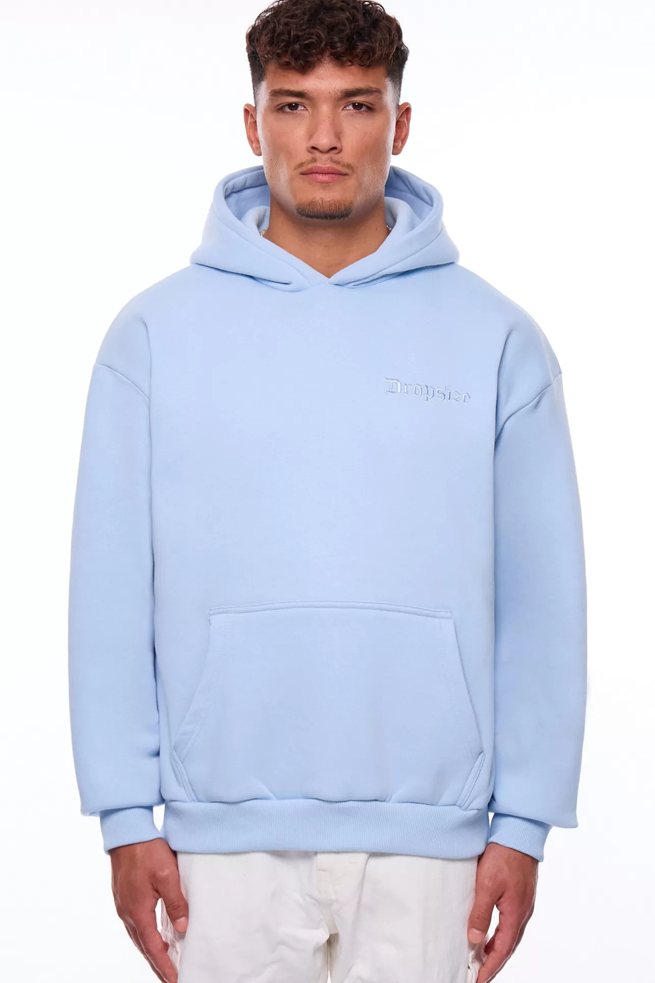 Dropsize HEAVY LOOSE FIT HOODIE BABY BLUE* Hoodie