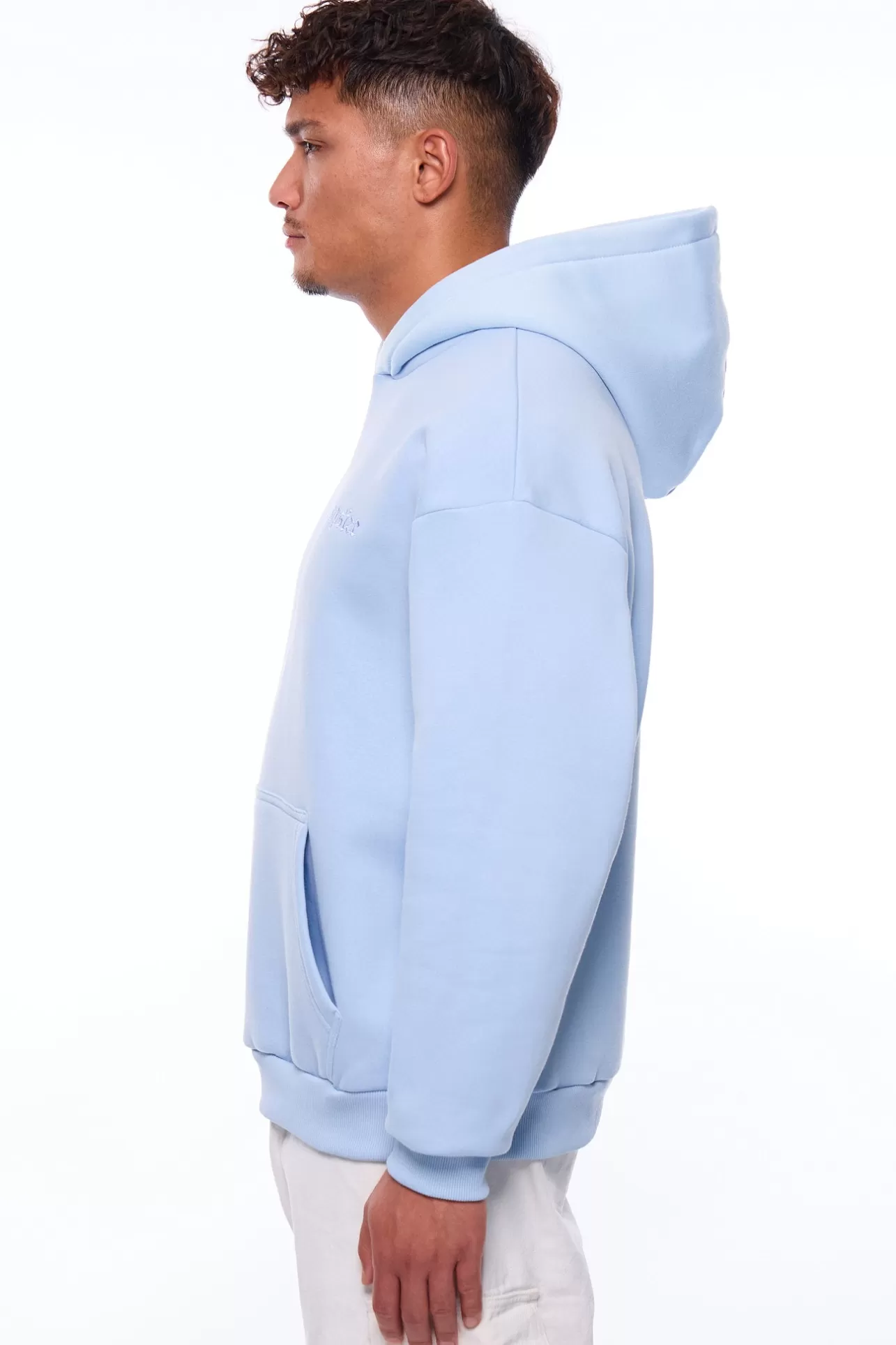 Dropsize HEAVY LOOSE FIT HOODIE BABY BLUE* Hoodie