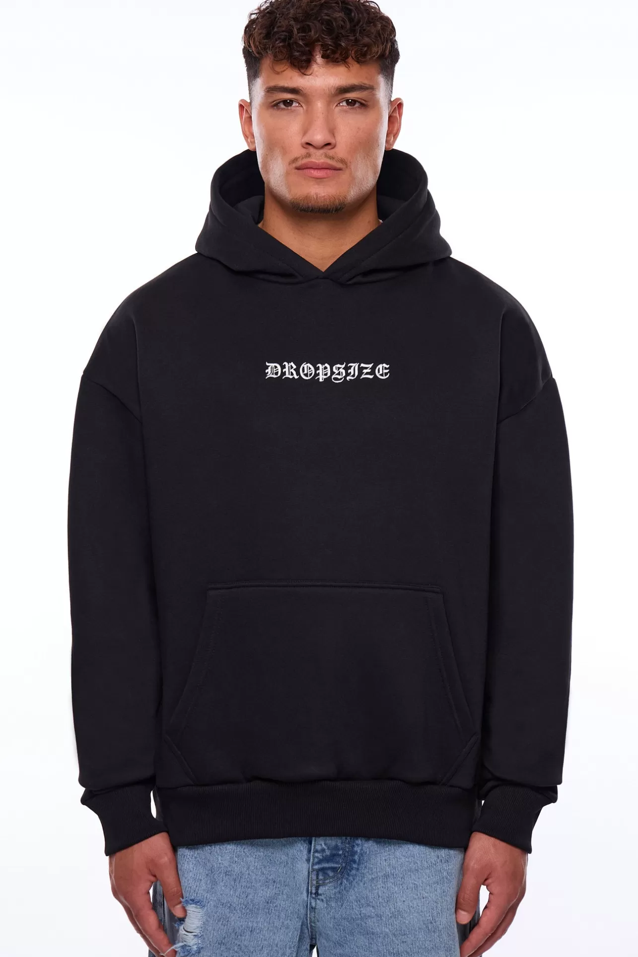 Dropsize HEAVY OVERSIZE ACHIEVE ANYTHING HOODIE BLACK* Hoodie
