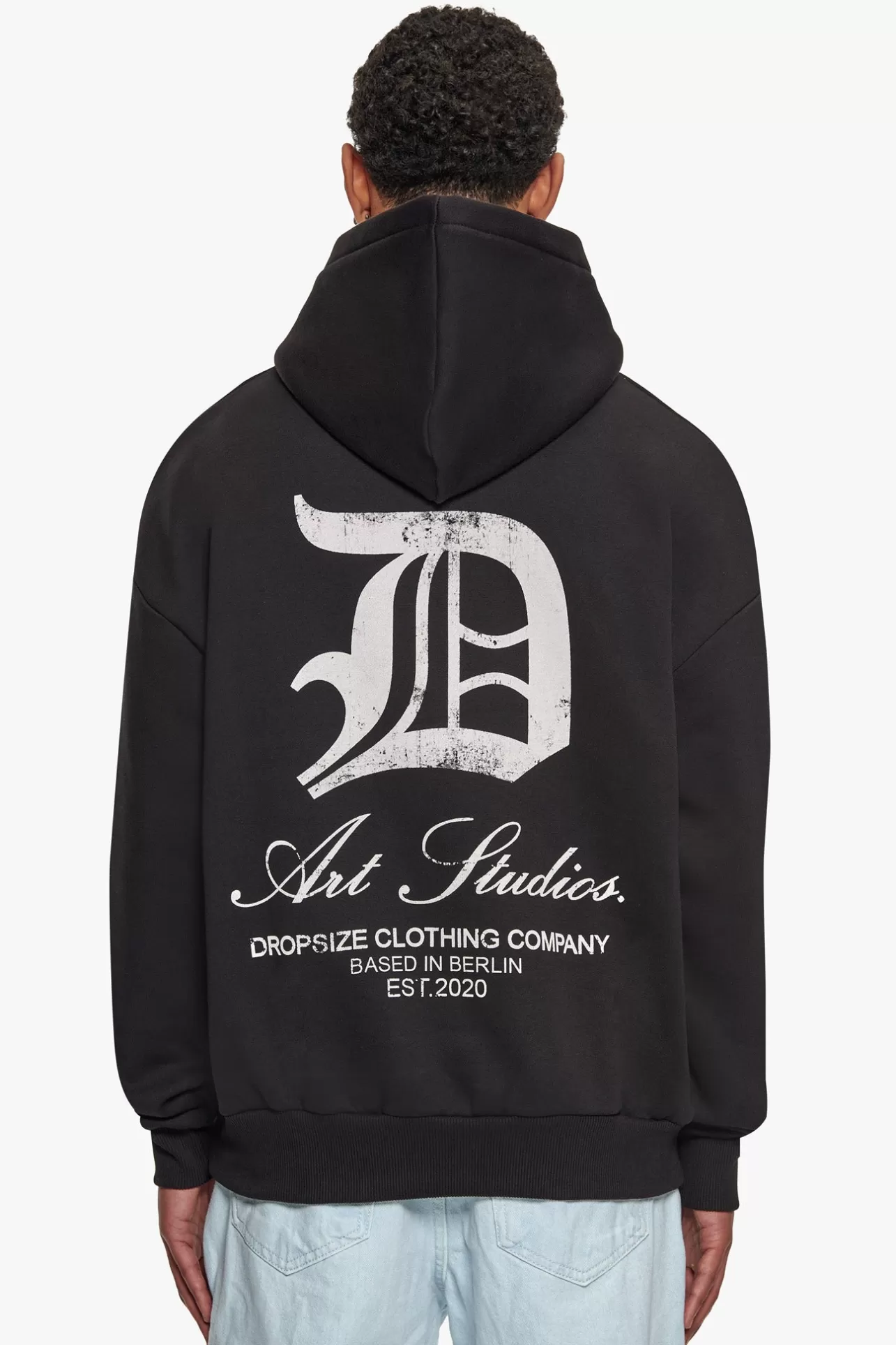 Dropsize HEAVY OVERSIZE ART STUDIOS HOODIE BLACK* Hoodie