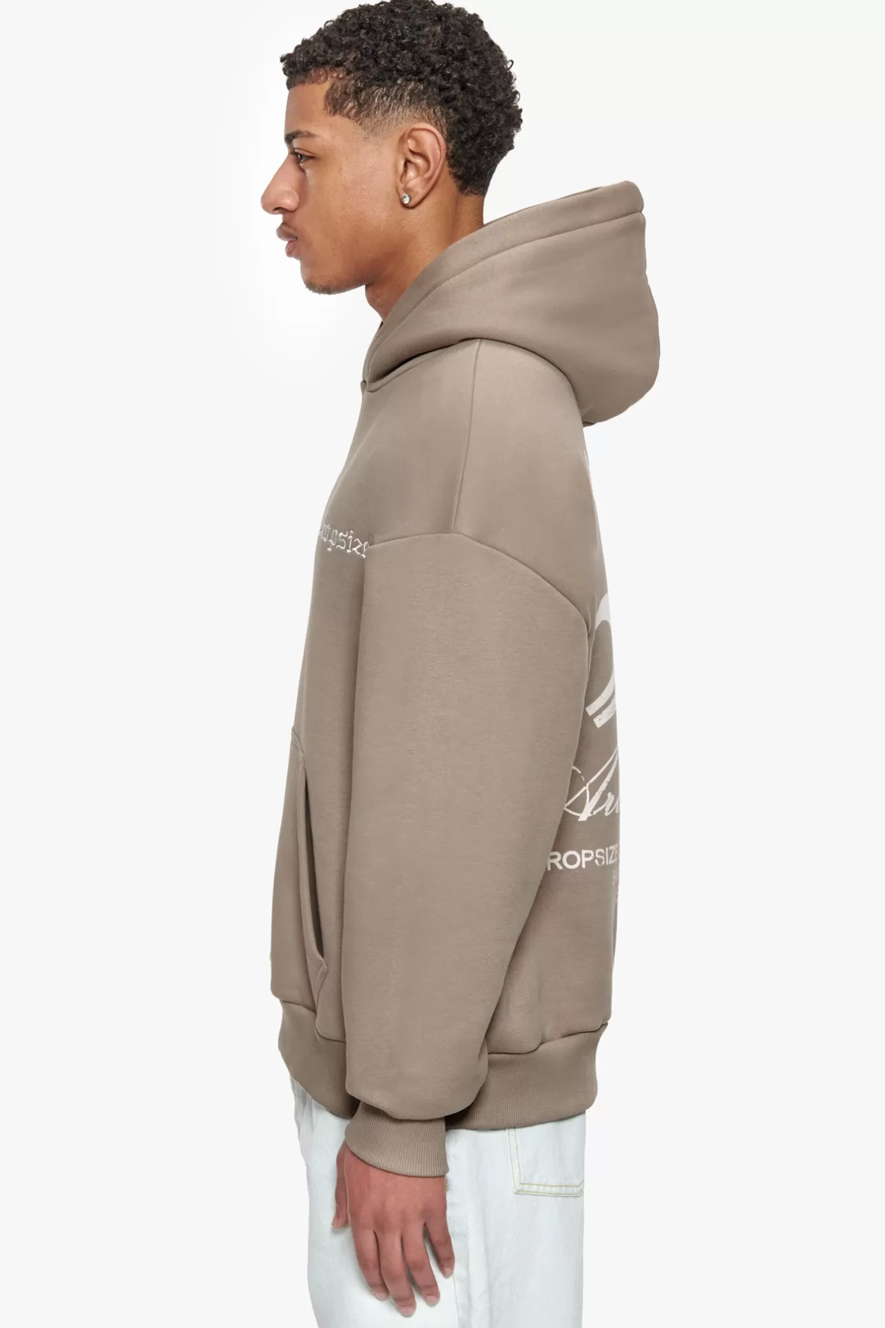 Dropsize HEAVY OVERSIZE ART STUDIOS HOODIE SIMPLY TAUPE* Hoodie