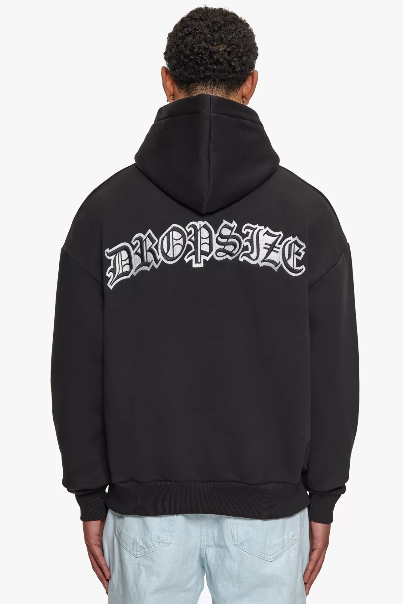 Dropsize HEAVY OVERSIZE BACKLOGO HOODIE BLACK* Hoodie