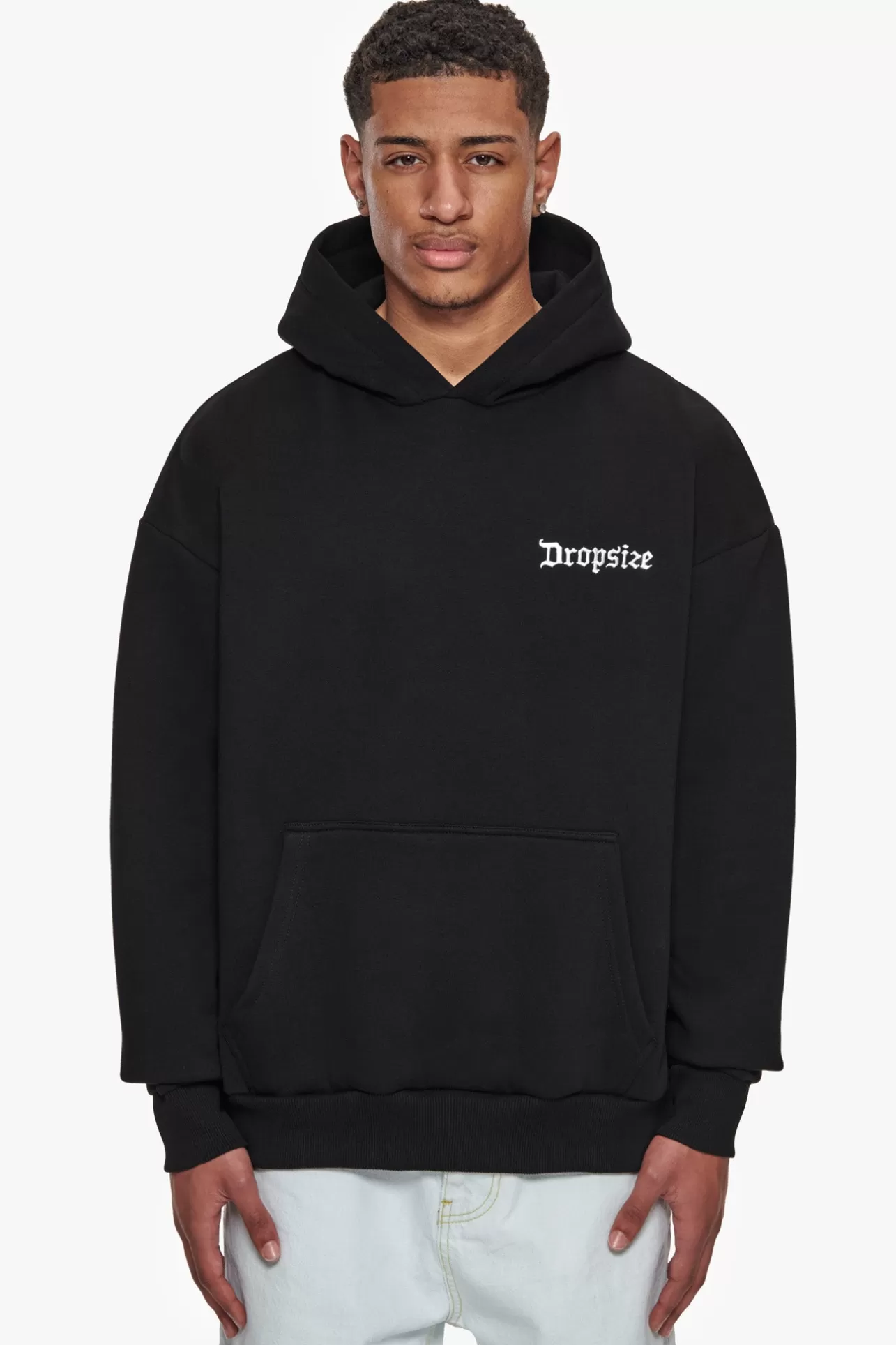 Dropsize HEAVY OVERSIZE BEST PLACE TO LIVE HOODIE BLACK/ORANGE* Hoodie