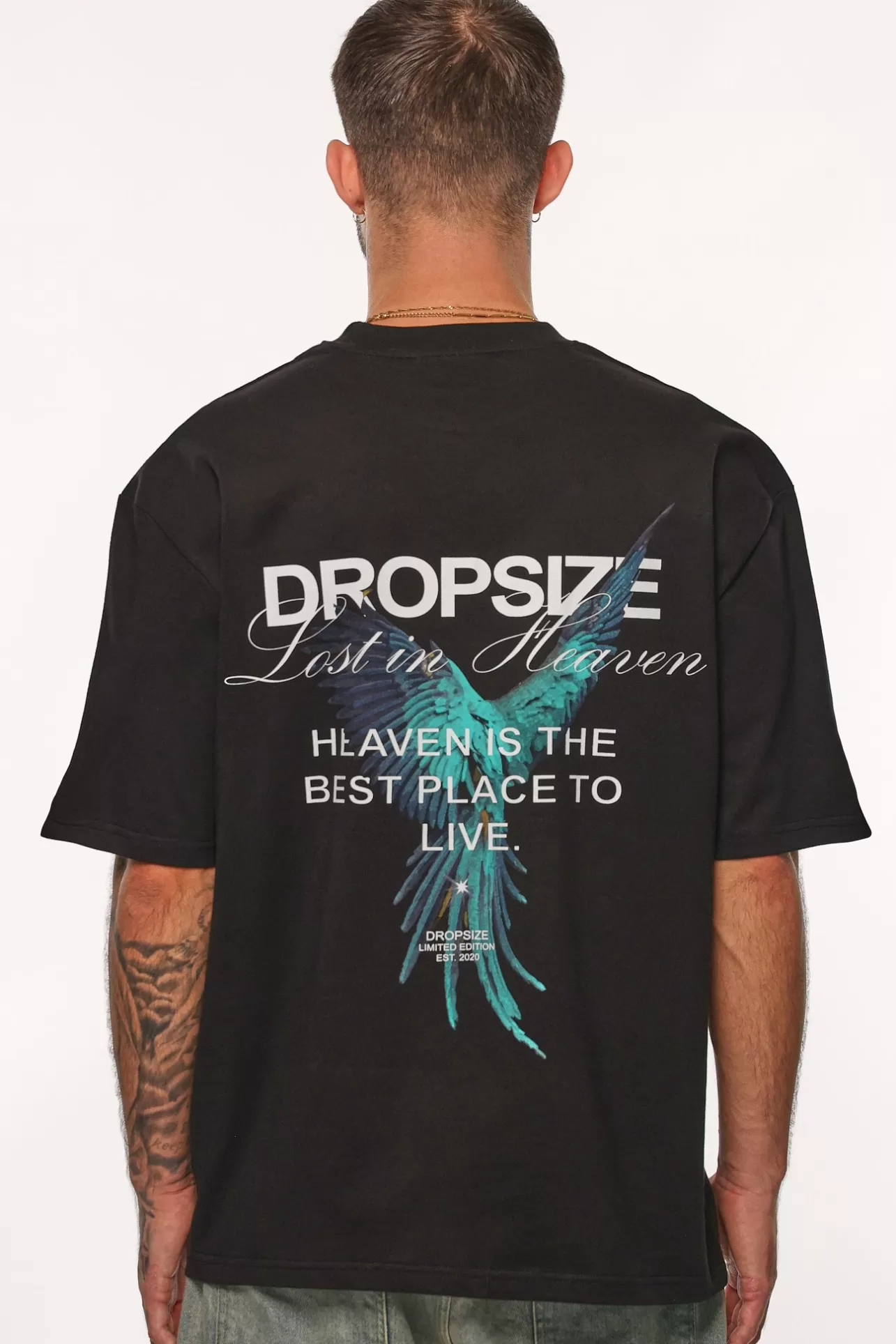 Dropsize HEAVY OVERSIZE BEST PLACE T-SHIRT BLACK* T Shirt