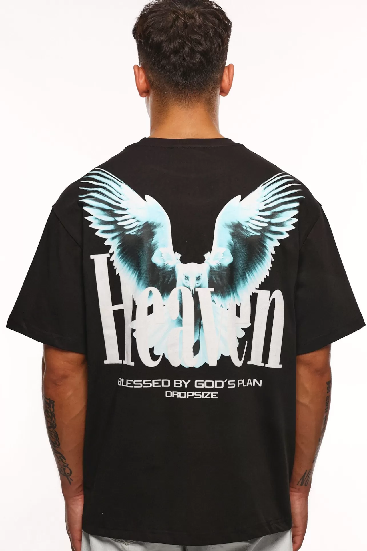Dropsize HEAVY OVERSIZE BLESSED T-SHIRT BLACK* T Shirt