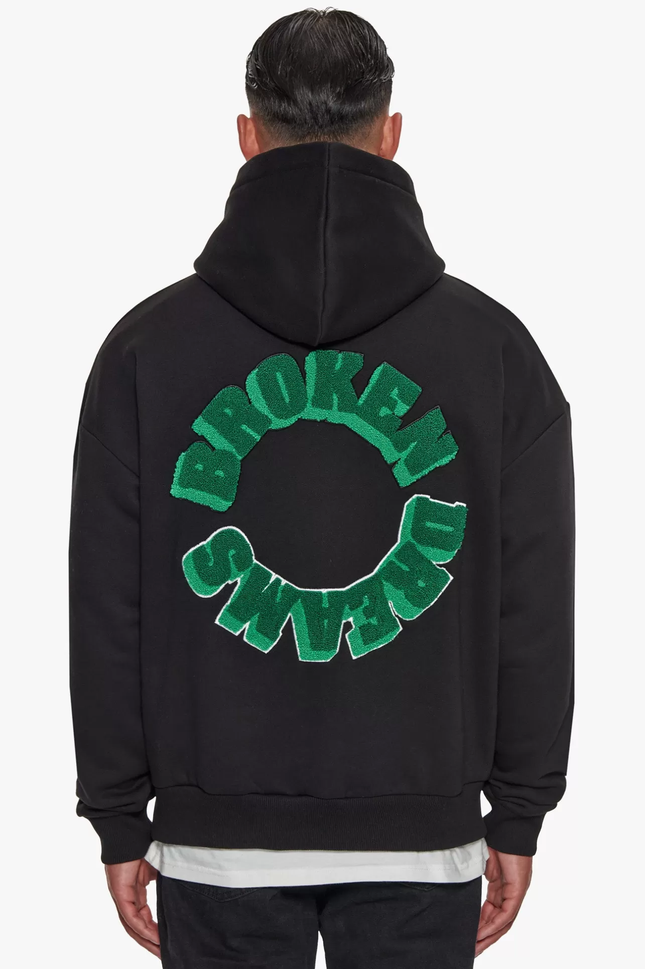 Dropsize HEAVY OVERSIZE BROKEN DREAMS CIRCLE HOODIE* Hoodie