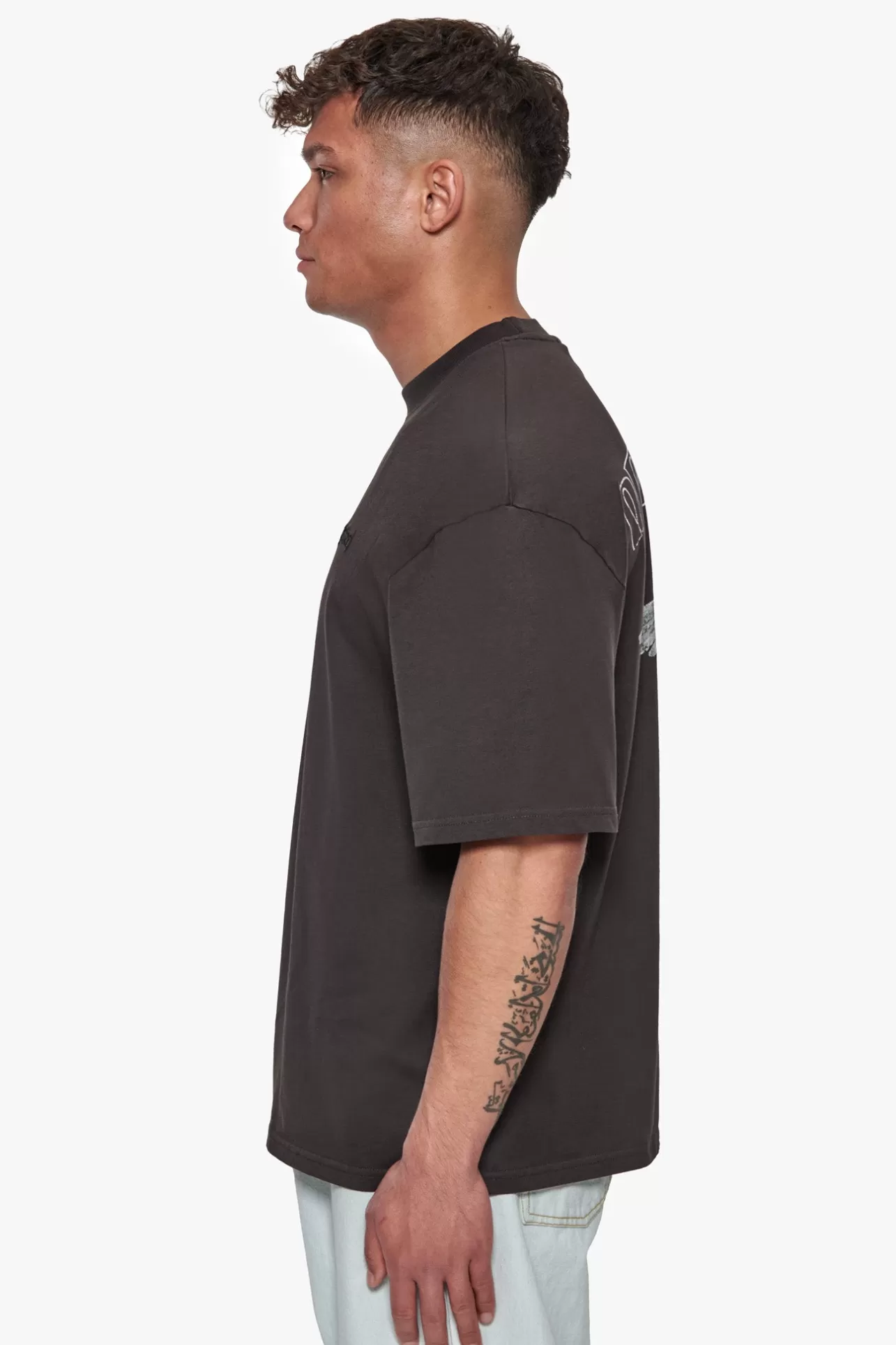 Dropsize HEAVY OVERSIZE CARESS DOVES T-SHIRT WASHED BLACK* T Shirt