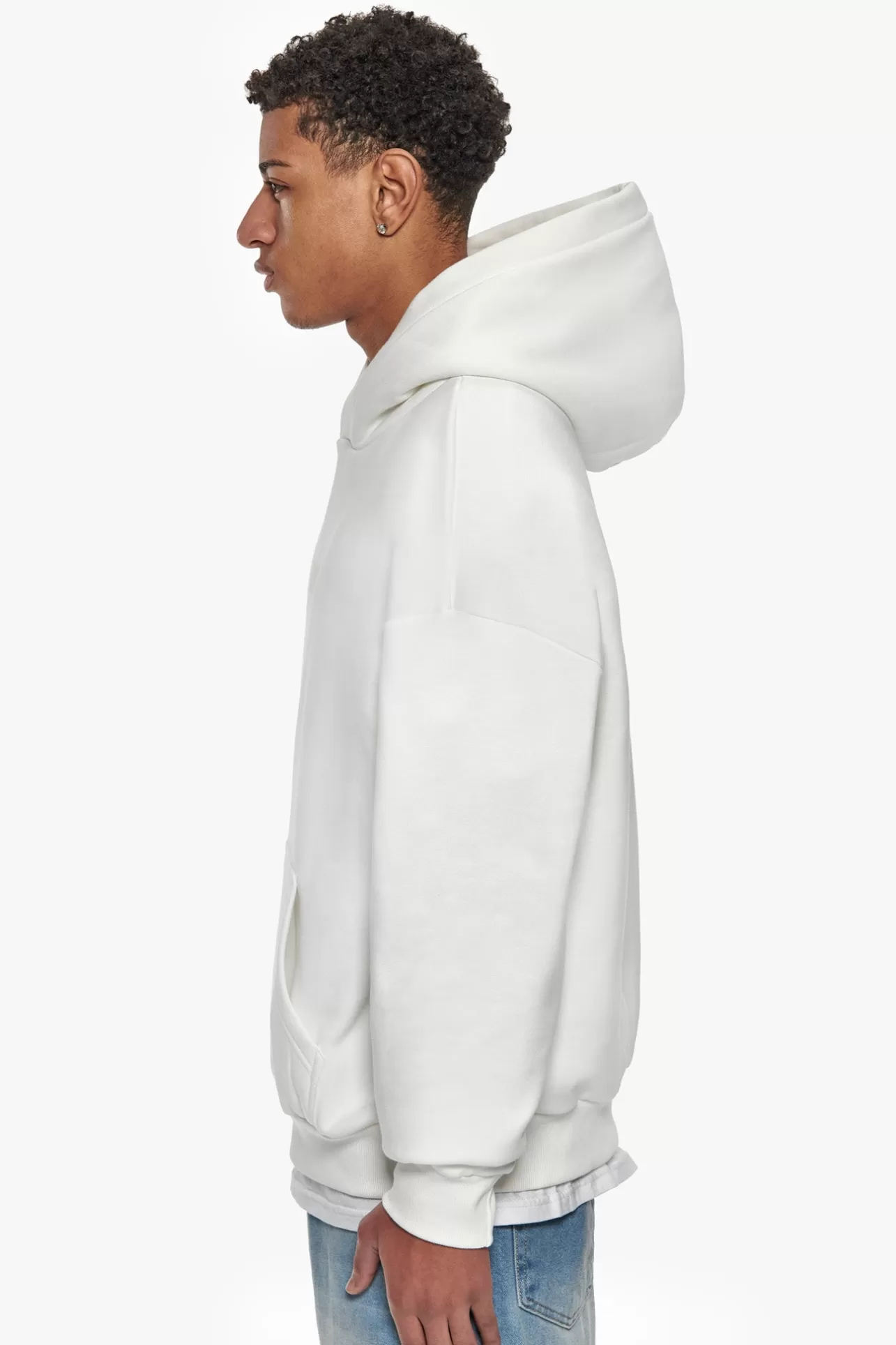 Dropsize HEAVY OVERSIZE CENTER HD HOODIE CREAM WHITE* Hoodie