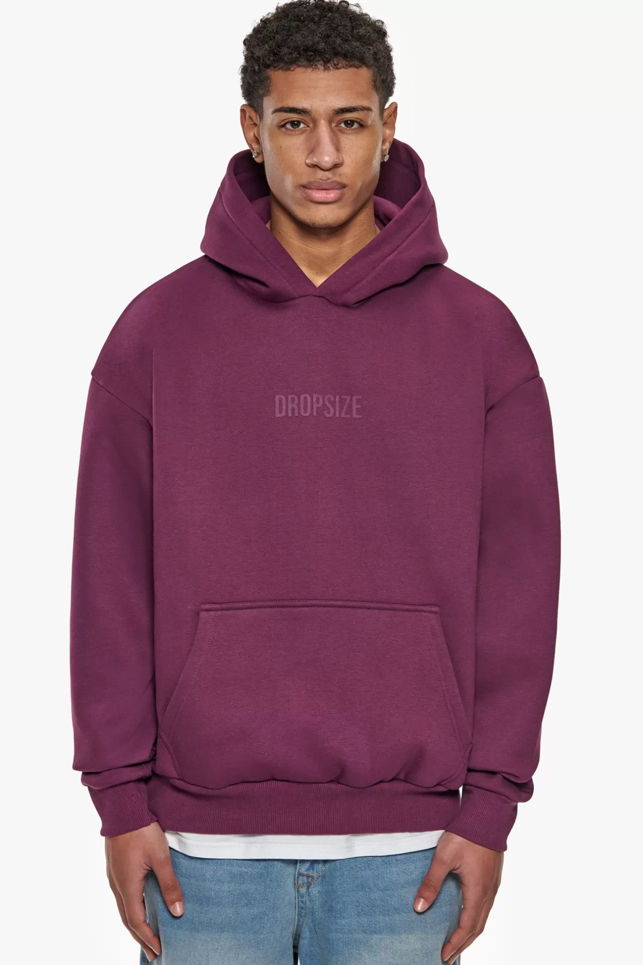 Dropsize HEAVY OVERSIZE CENTER HD HOODIE GRAPE WINE* Hoodie